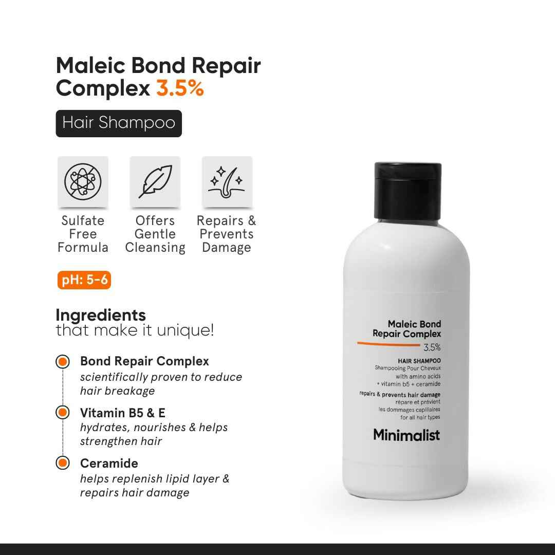 Minimalist Maleic Bond Repair Complex Shampoo & Hair Mask Combo