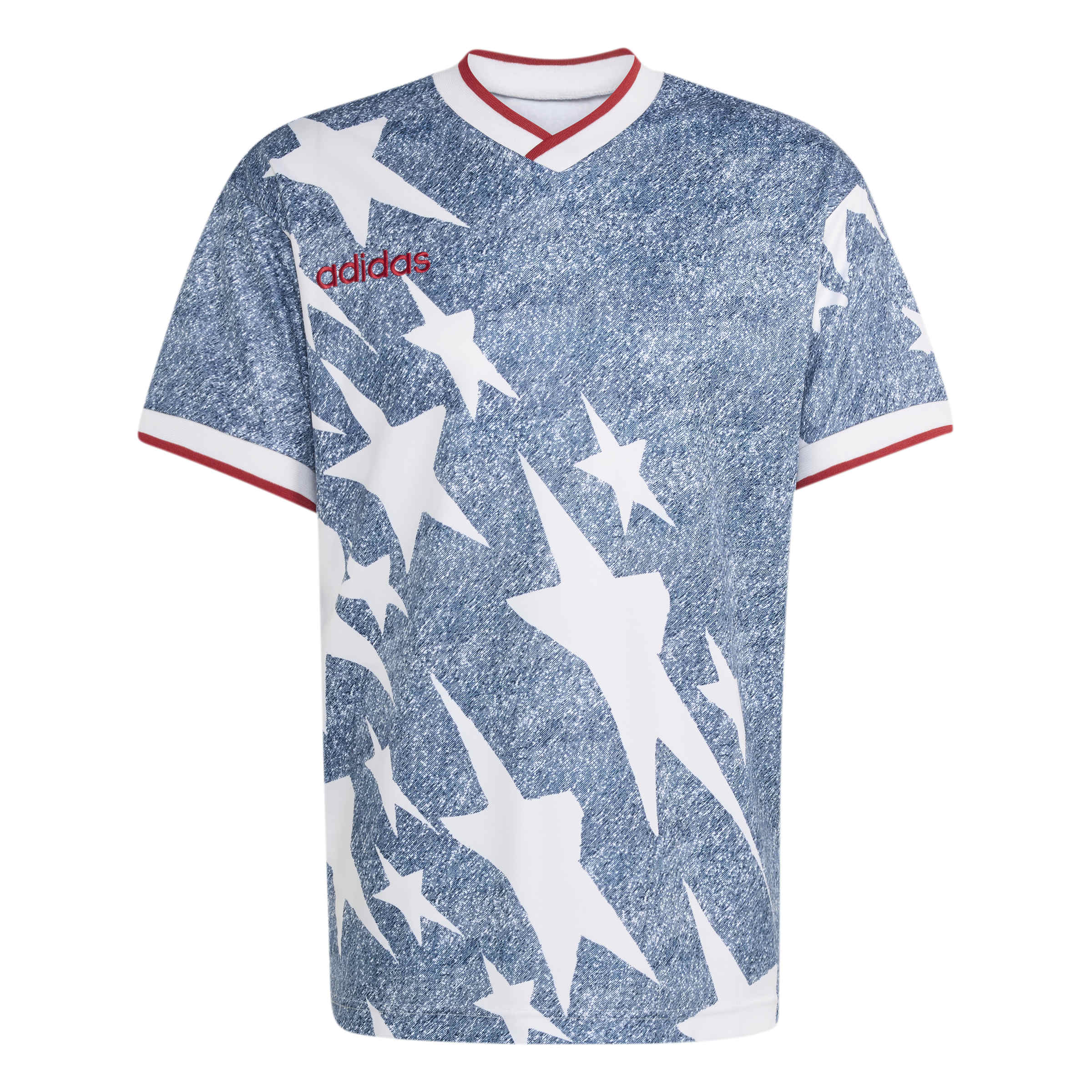 Adidas Mens Denim Graphic Jersey - Blue by Denim Exchange