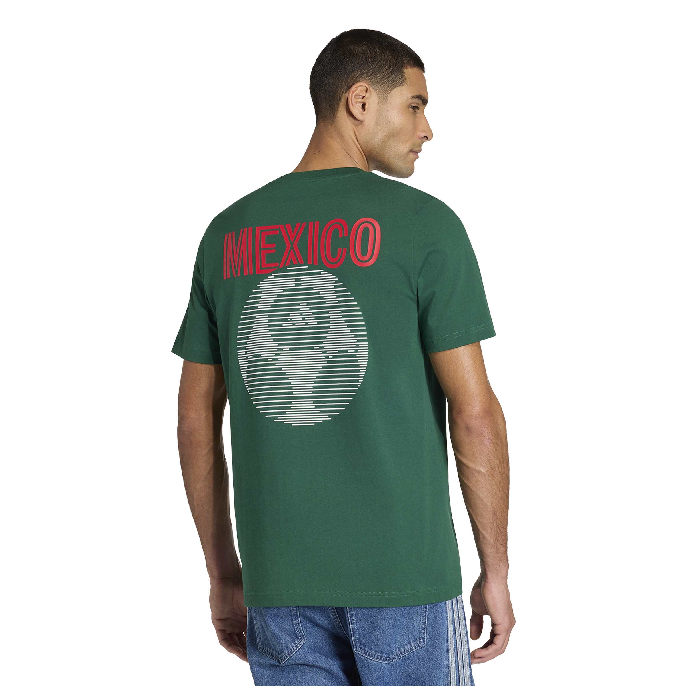 Adidas Mens Mexico Azteca Tee - Dark Green by Denim Exchange