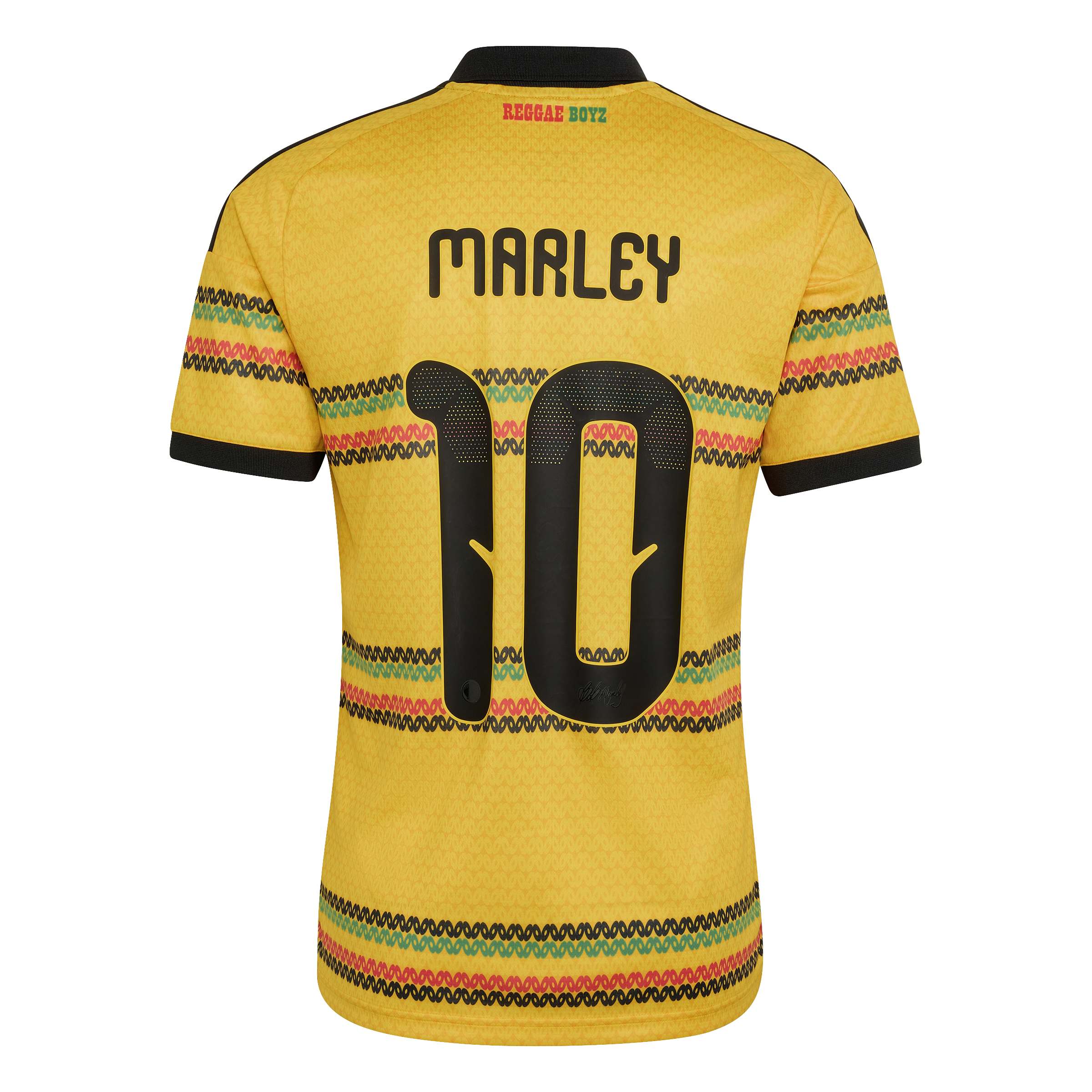 Adidas Mens Jamaica 26 x Bob Marley Home Jersey - Gold by Denim Exchange
