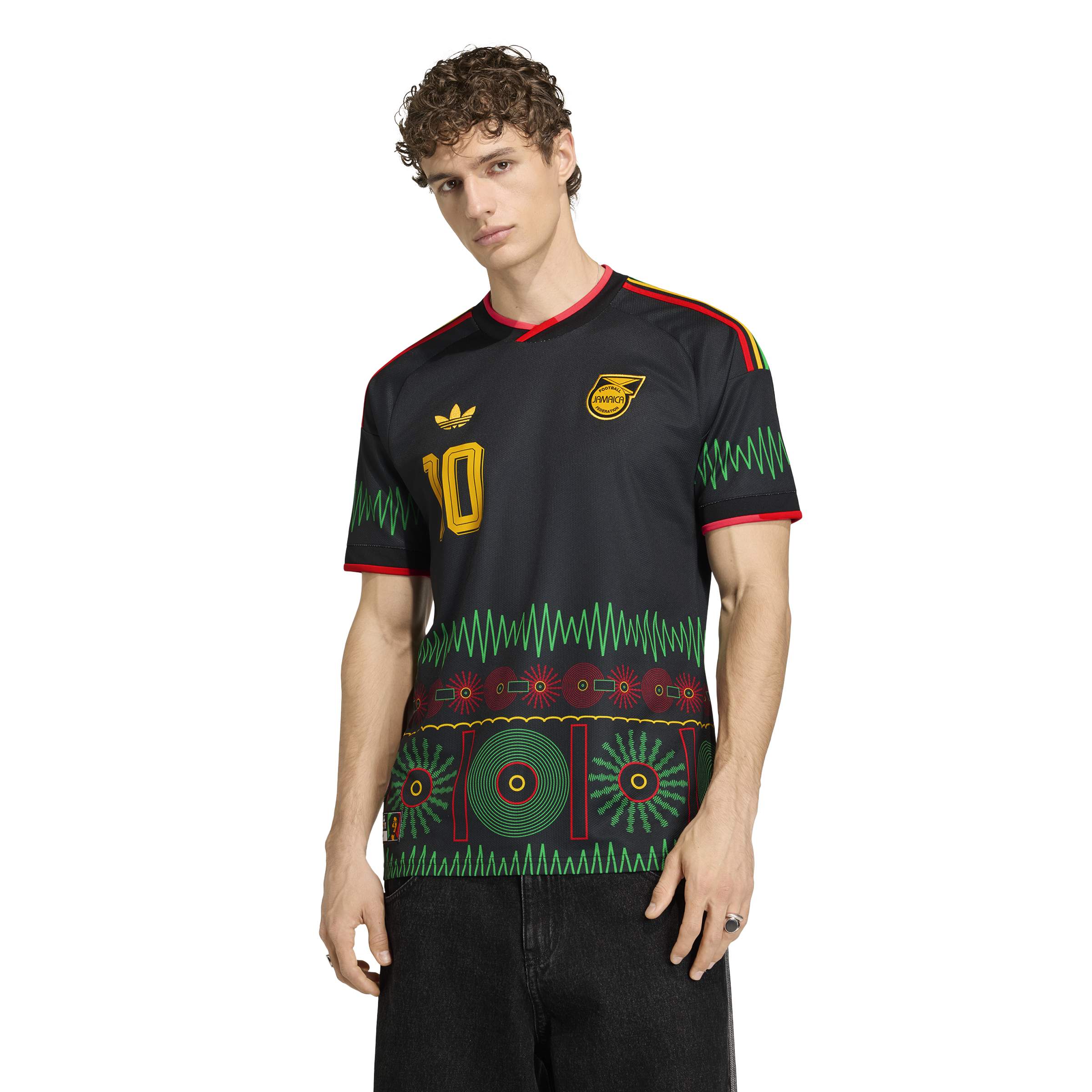 Adidas Mens Jamaica 26 x Bob Marley Away Jersey - Black by Denim Exchange