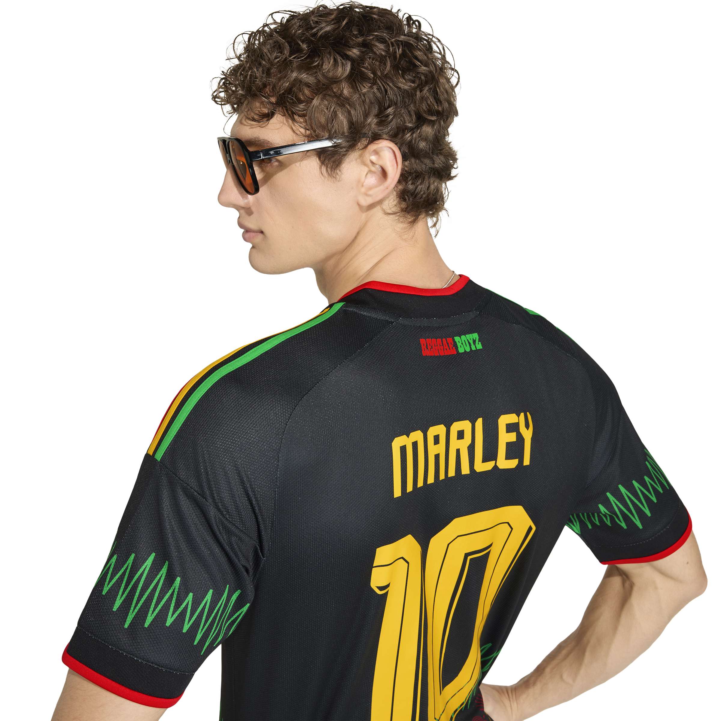 Adidas Mens Jamaica 26 x Bob Marley Away Jersey - Black by Denim Exchange