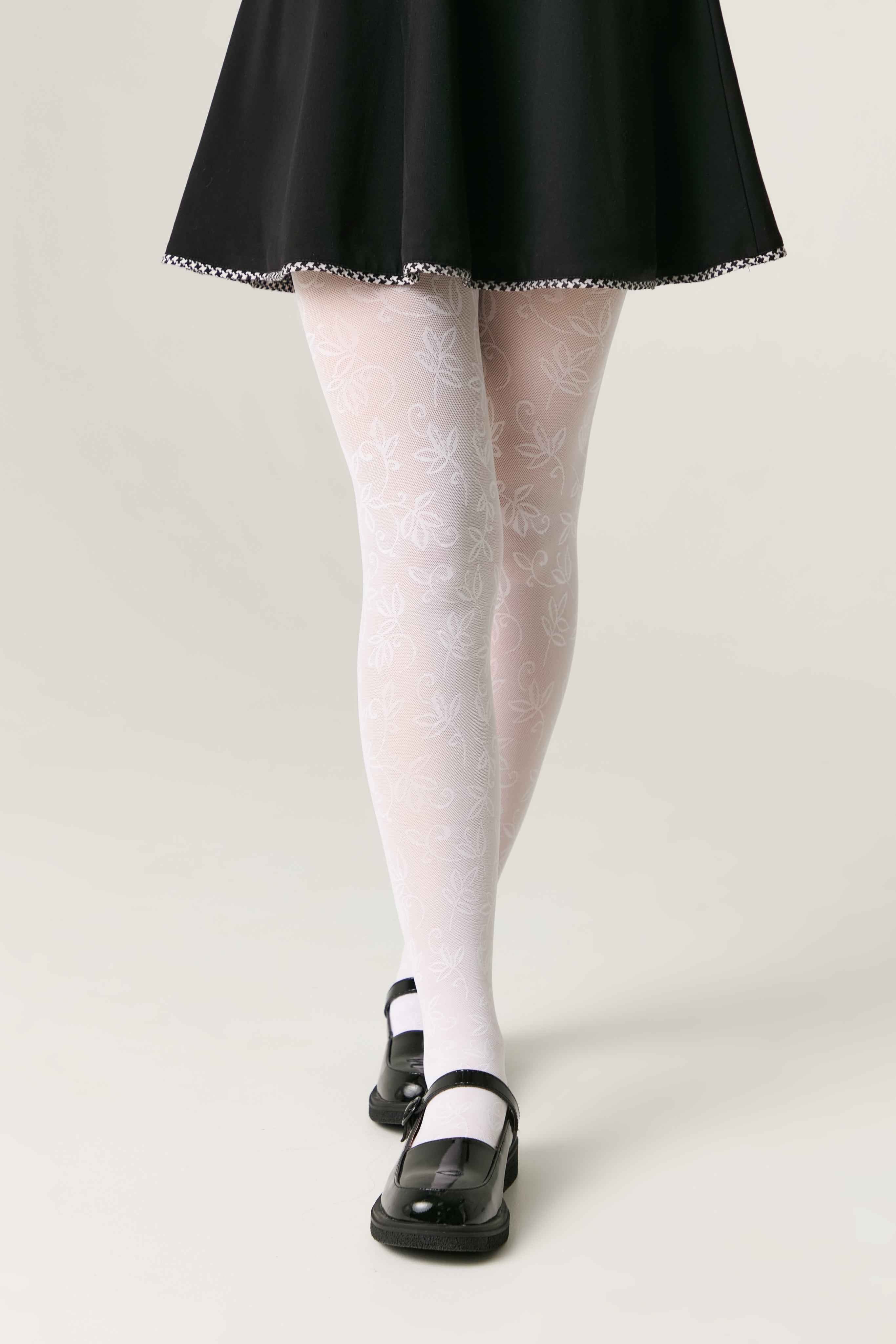 Conte Tights for girls Ketty 40 Den - Floral Pattern