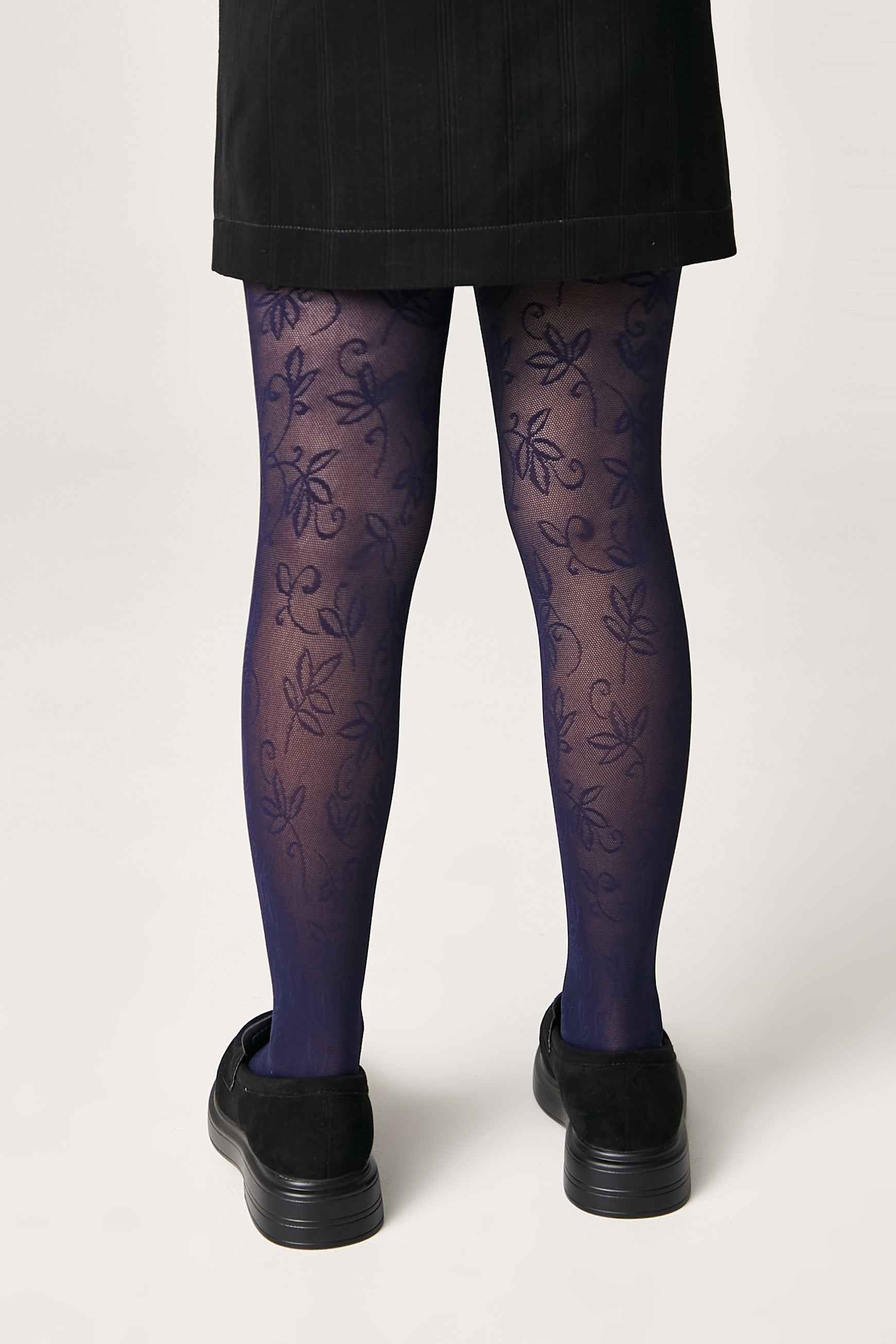 Conte Tights for girls Ketty 40 Den - Floral Pattern