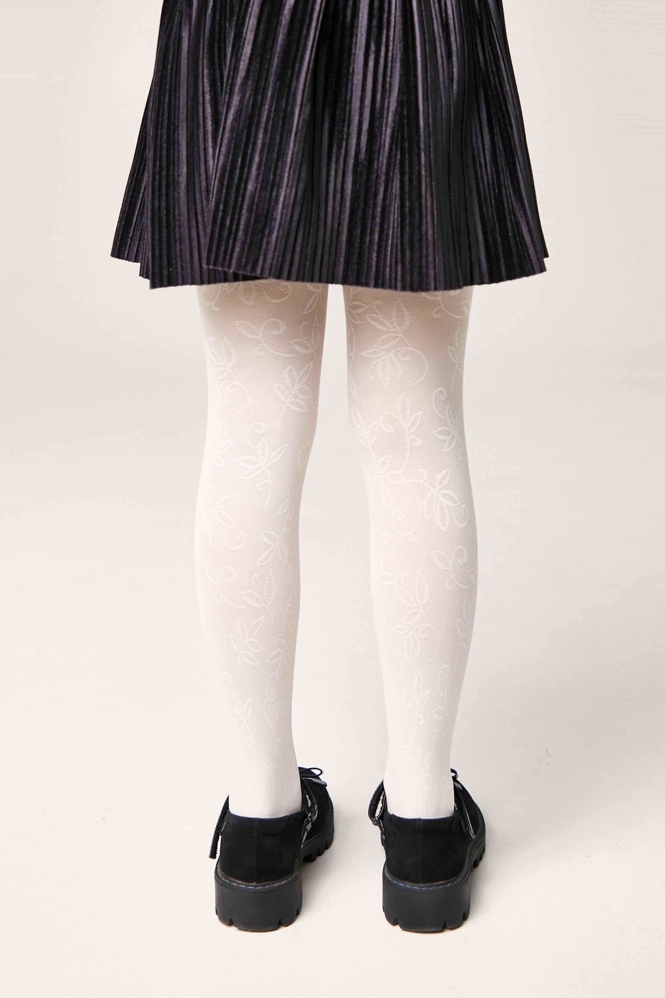 Conte Tights for girls Ketty 40 Den - Floral Pattern