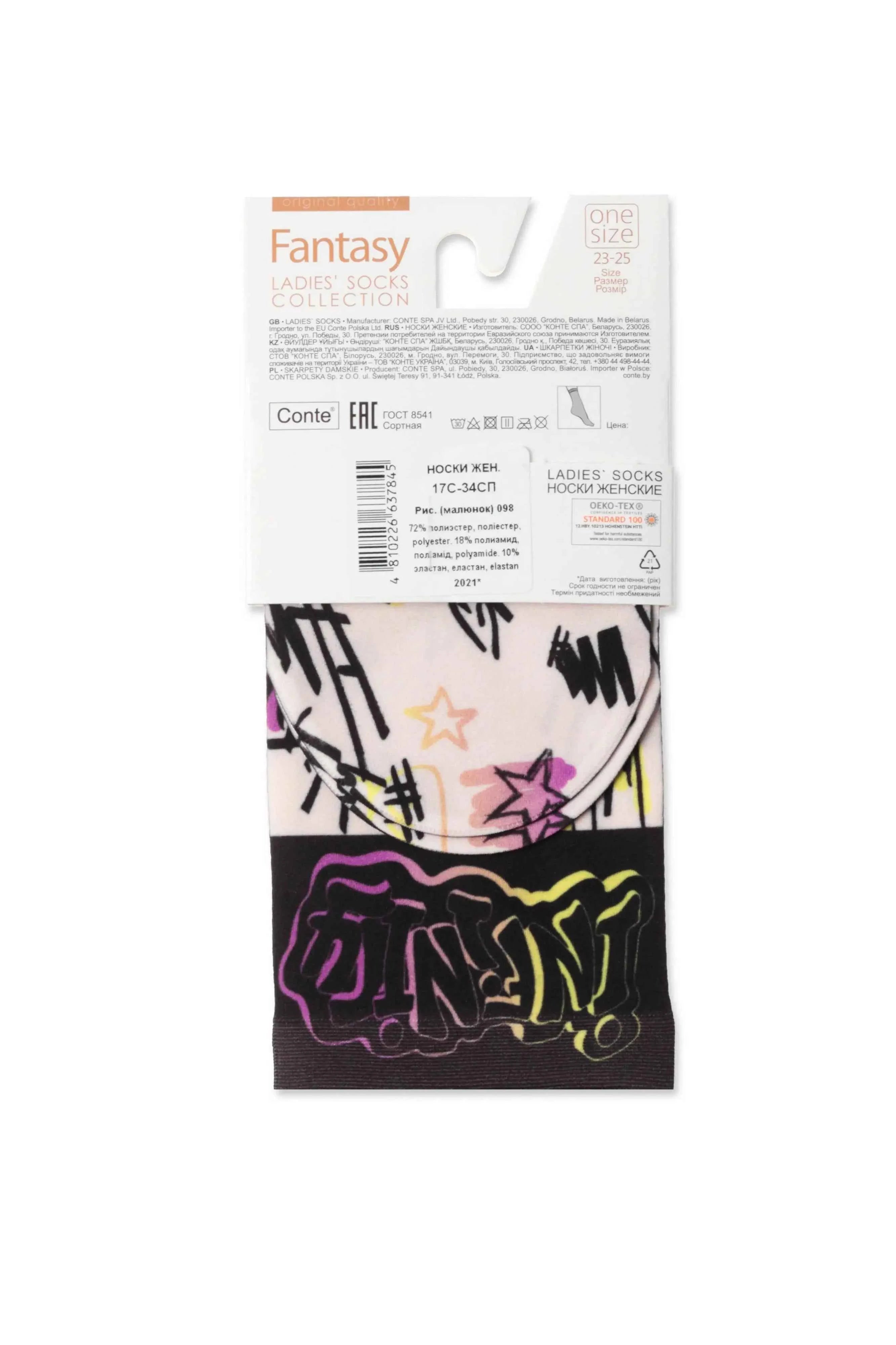 Socks Conte Fantasy 098 - With a Print
