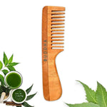 Buddha Natural Baby Comb with Handle - Kacchi Neem Wood