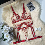 Love in Bloom Underwired 4 Piece Lingerie Set - lingerie & underwear