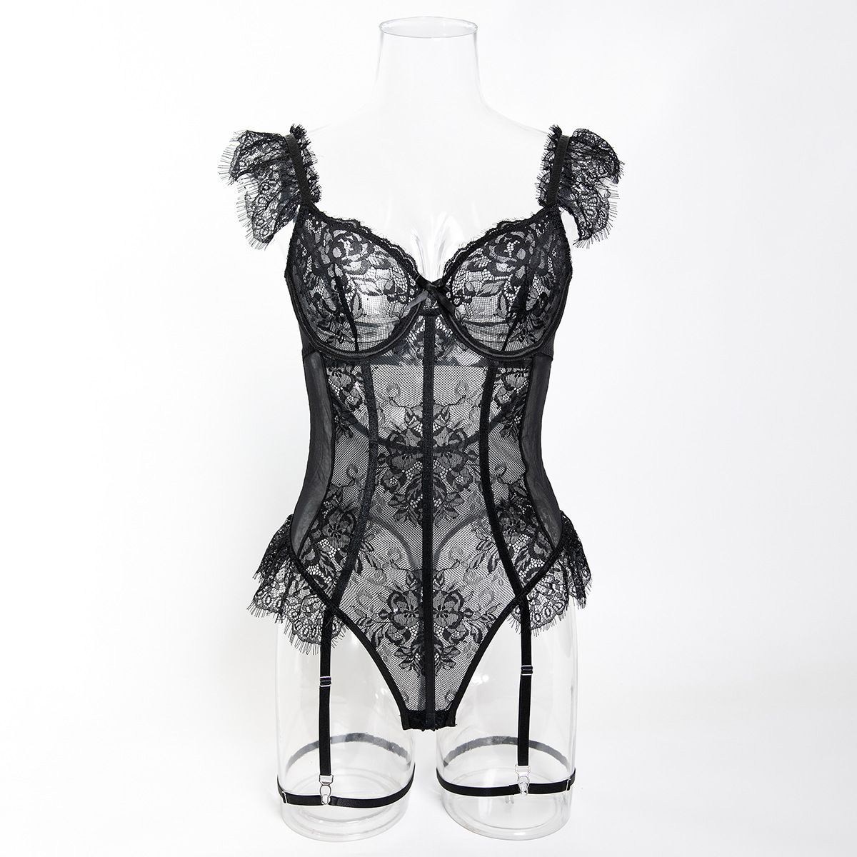 Maison de Minuit Lace Garter Bodysuit - DestGlow