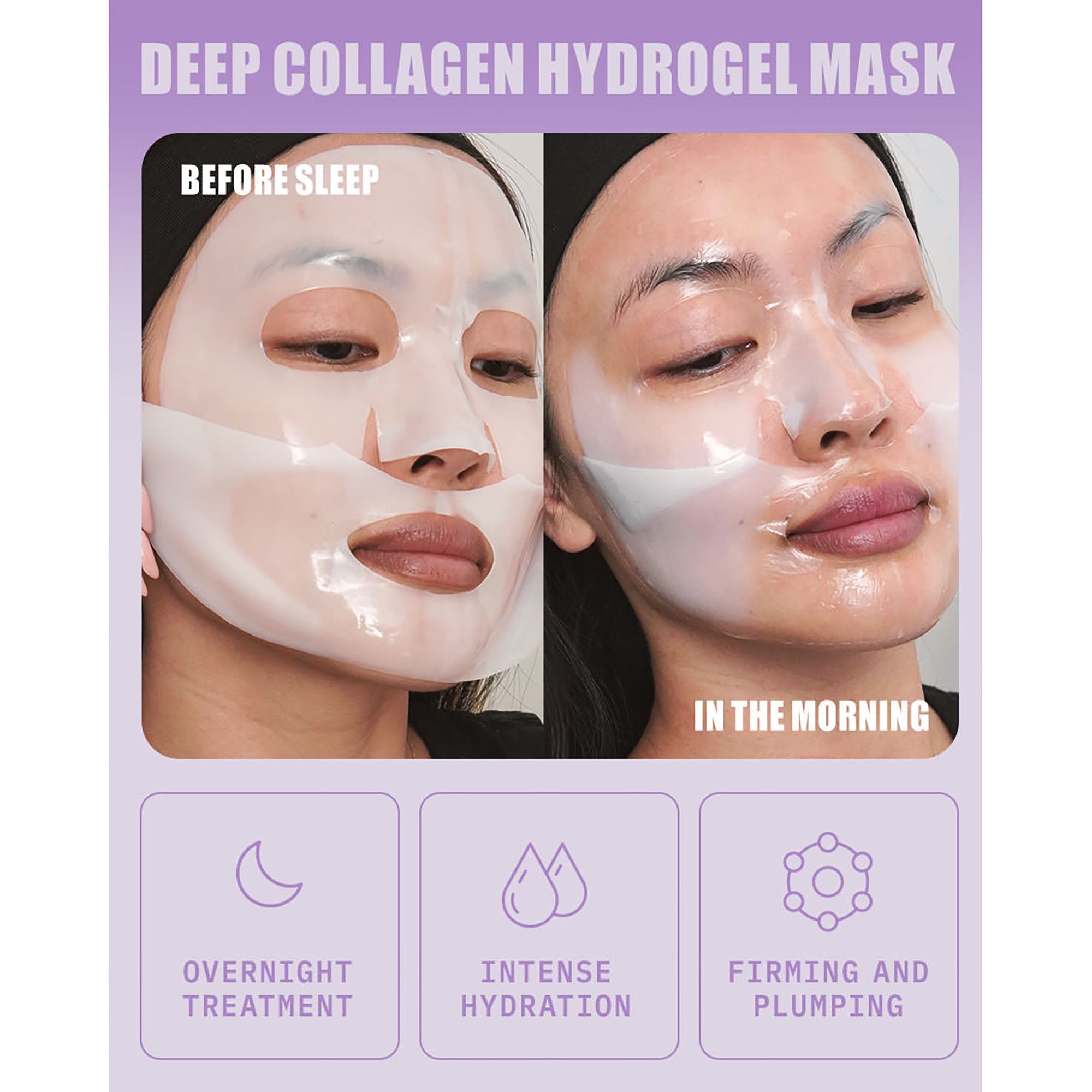 Deep Collagen Glass Skin Overnight Mask 4-pack by LAPCOS