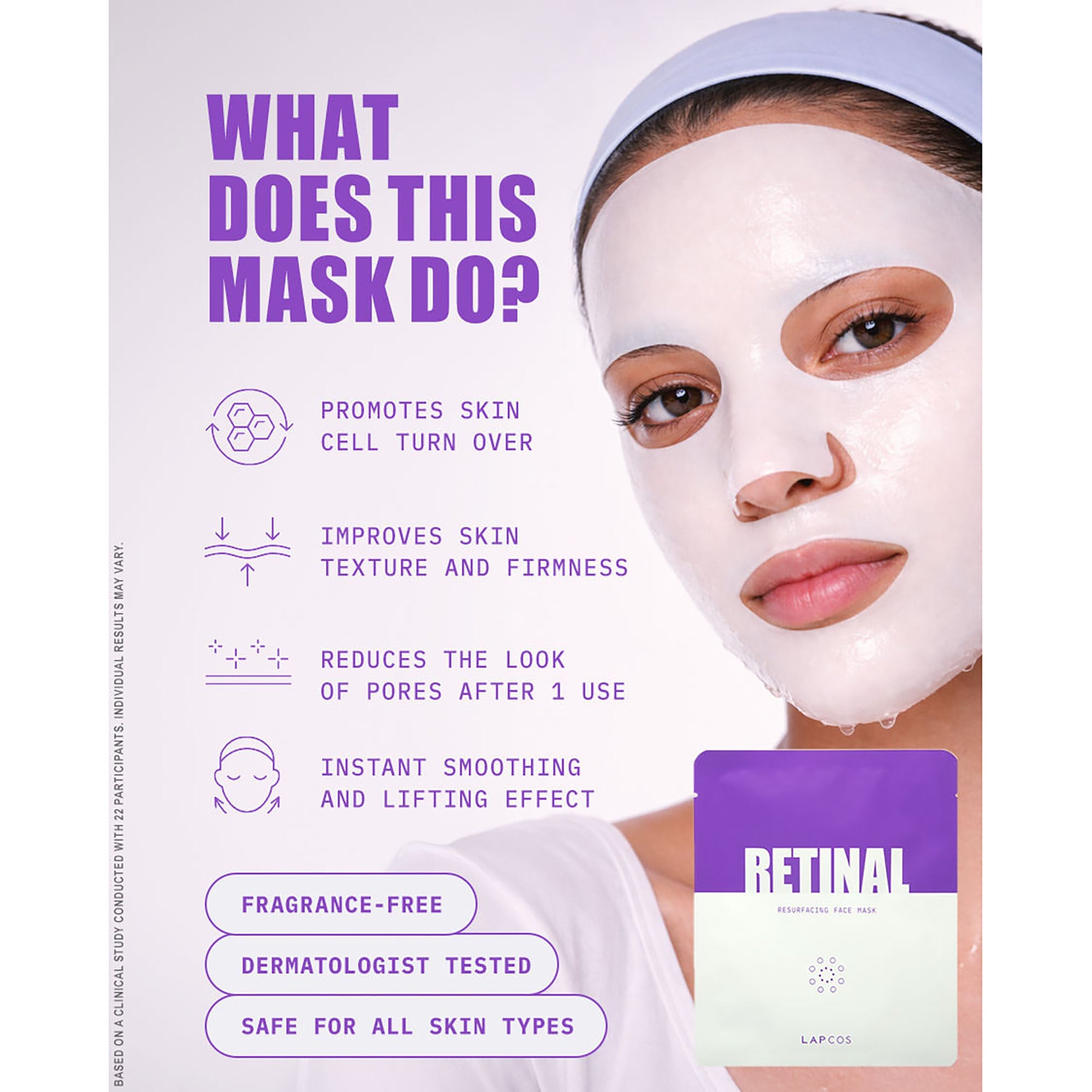 Retinal Resurfacing Sheet Mask 5-Pack Box - DestGlow