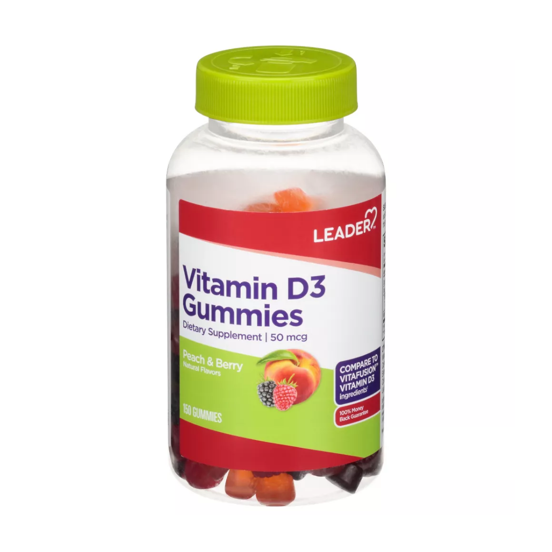 Leader Vitamin D3 Gummies 50 mcg (150 ct) by Farmacias Savia