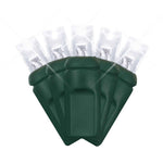 LED Mini Lights 5MM Pure White Twinkle Green Wire 6" Spacing