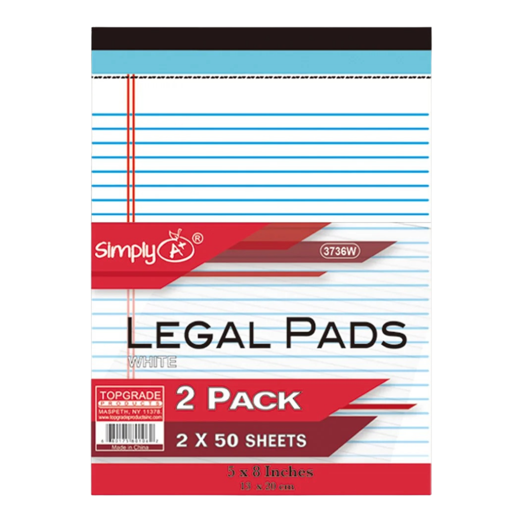 Simply Legal Pads (2 Pack X 50 Sheets) DestGlow