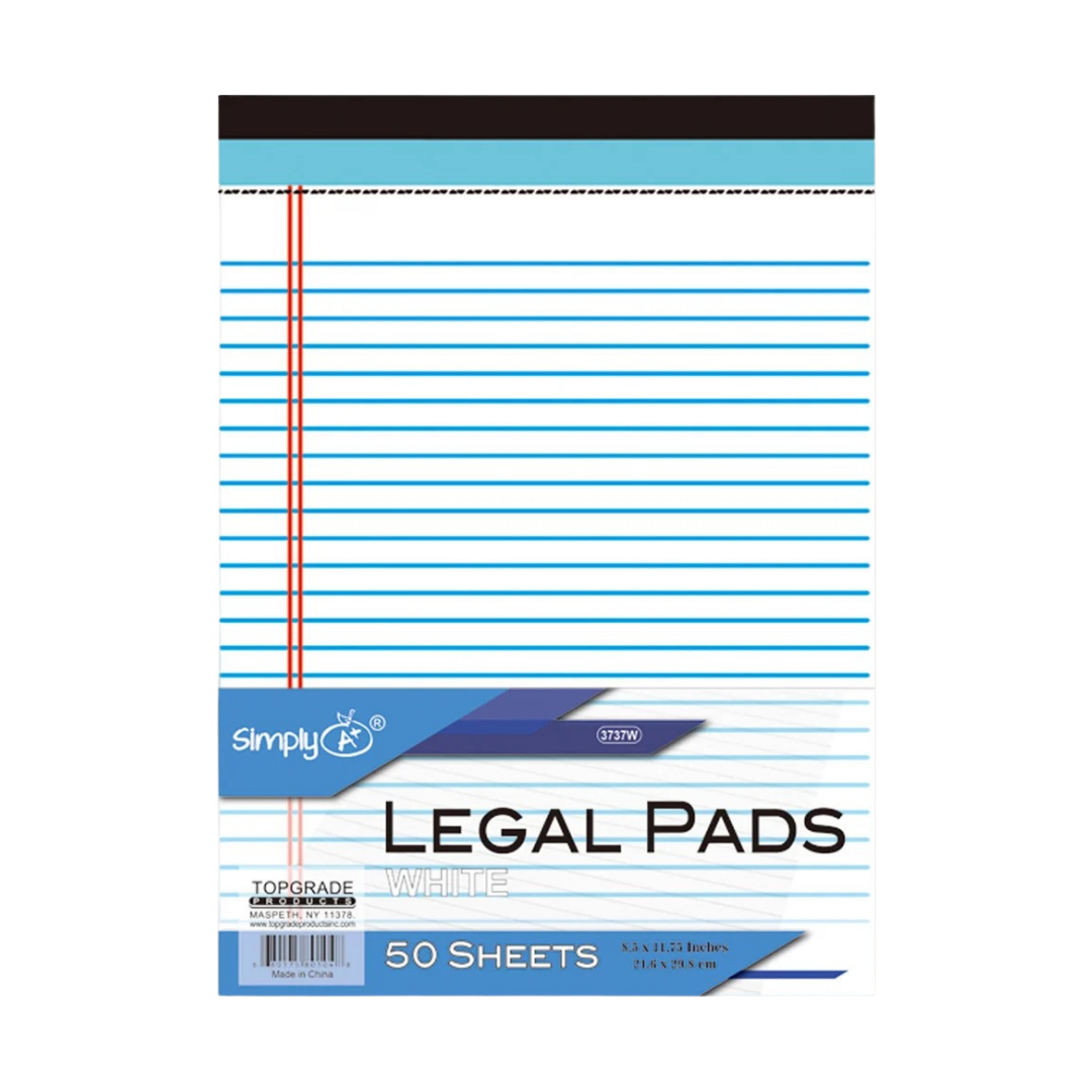 Simply Legal Pad (50 Sheets, 8.5"×11") DestGlow