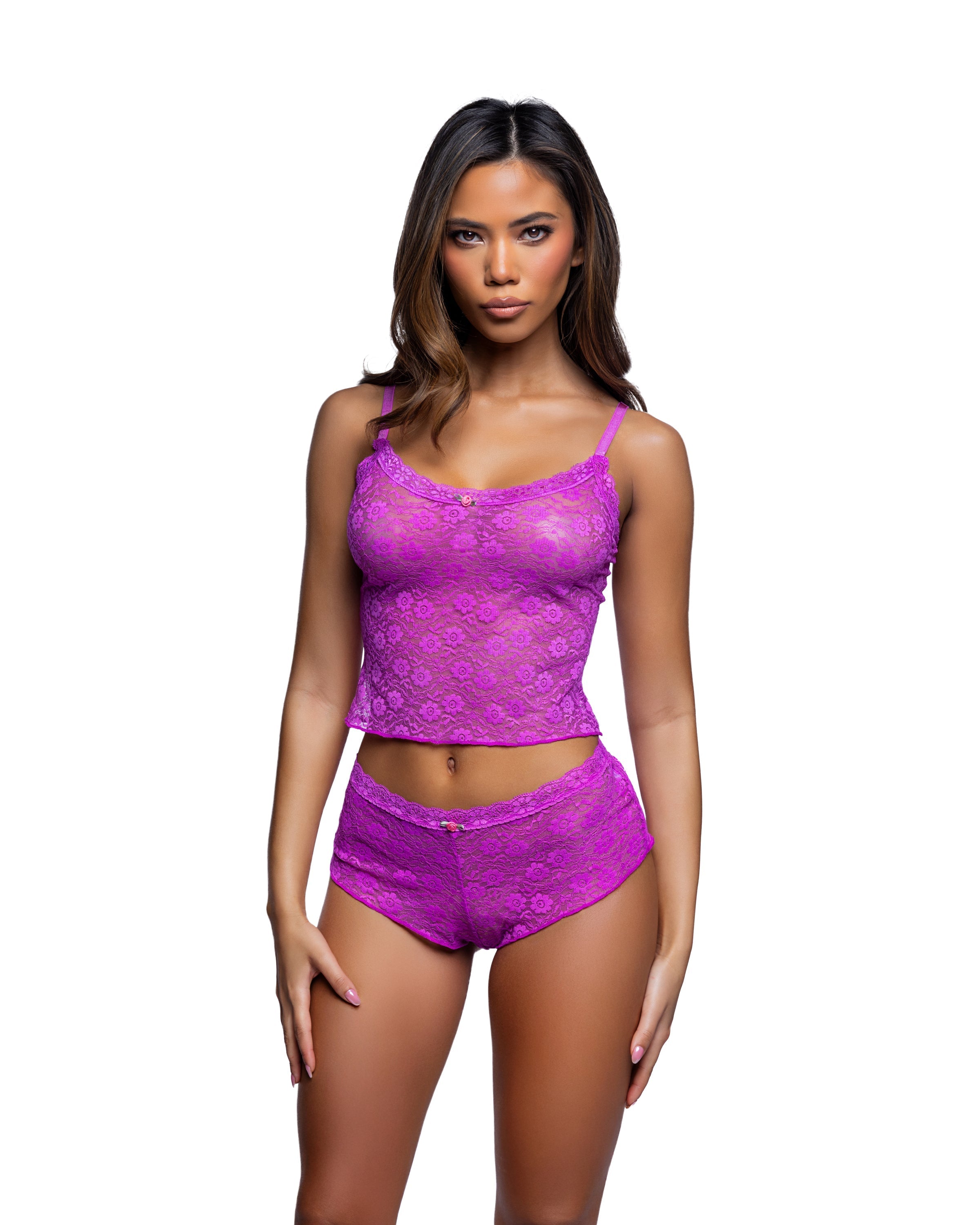 Midnight Muse Lace Cami & Short Set by Rave Fix