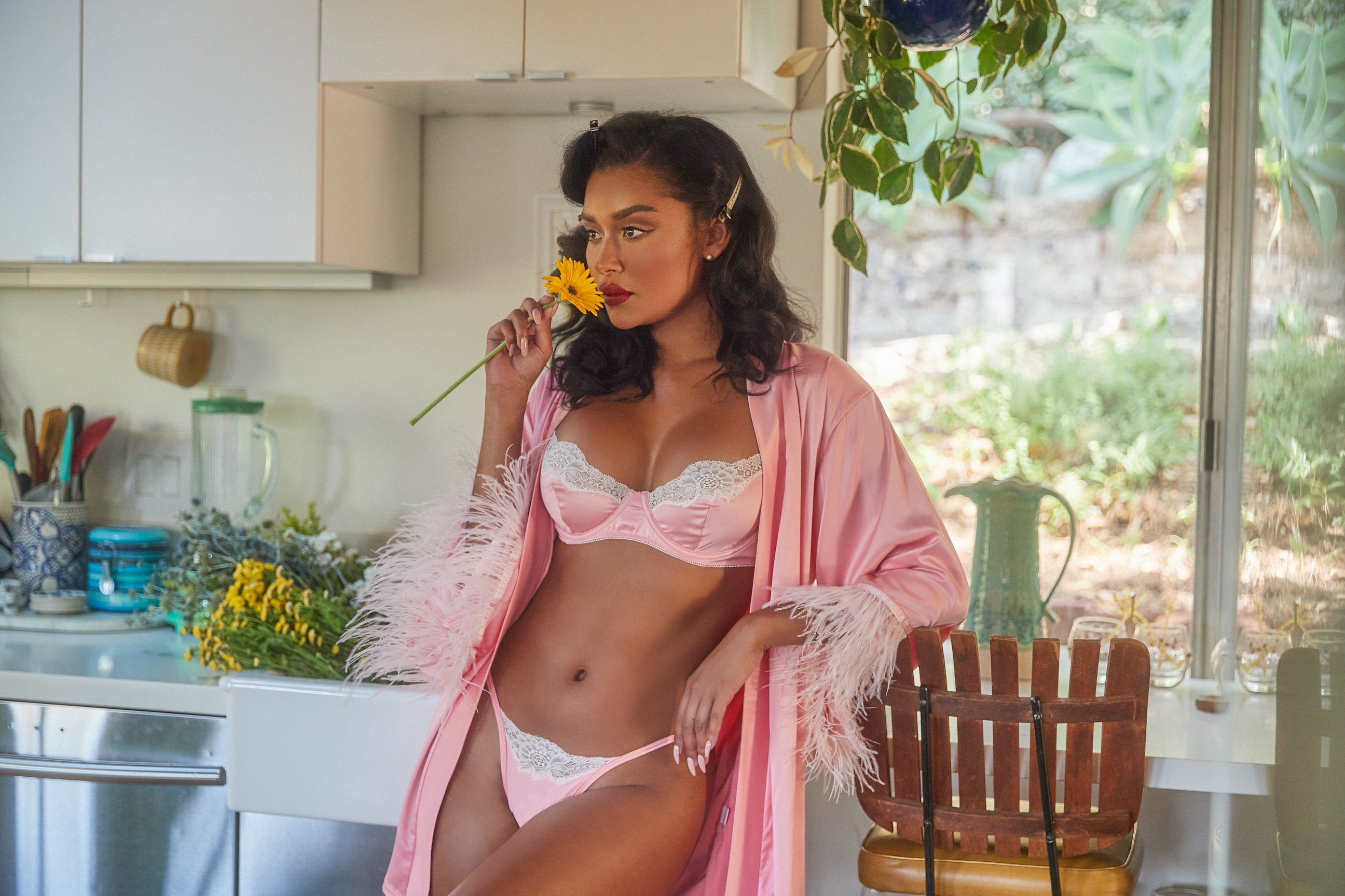 2pc Lace & Satin Underwire Bra Set - DestGlow