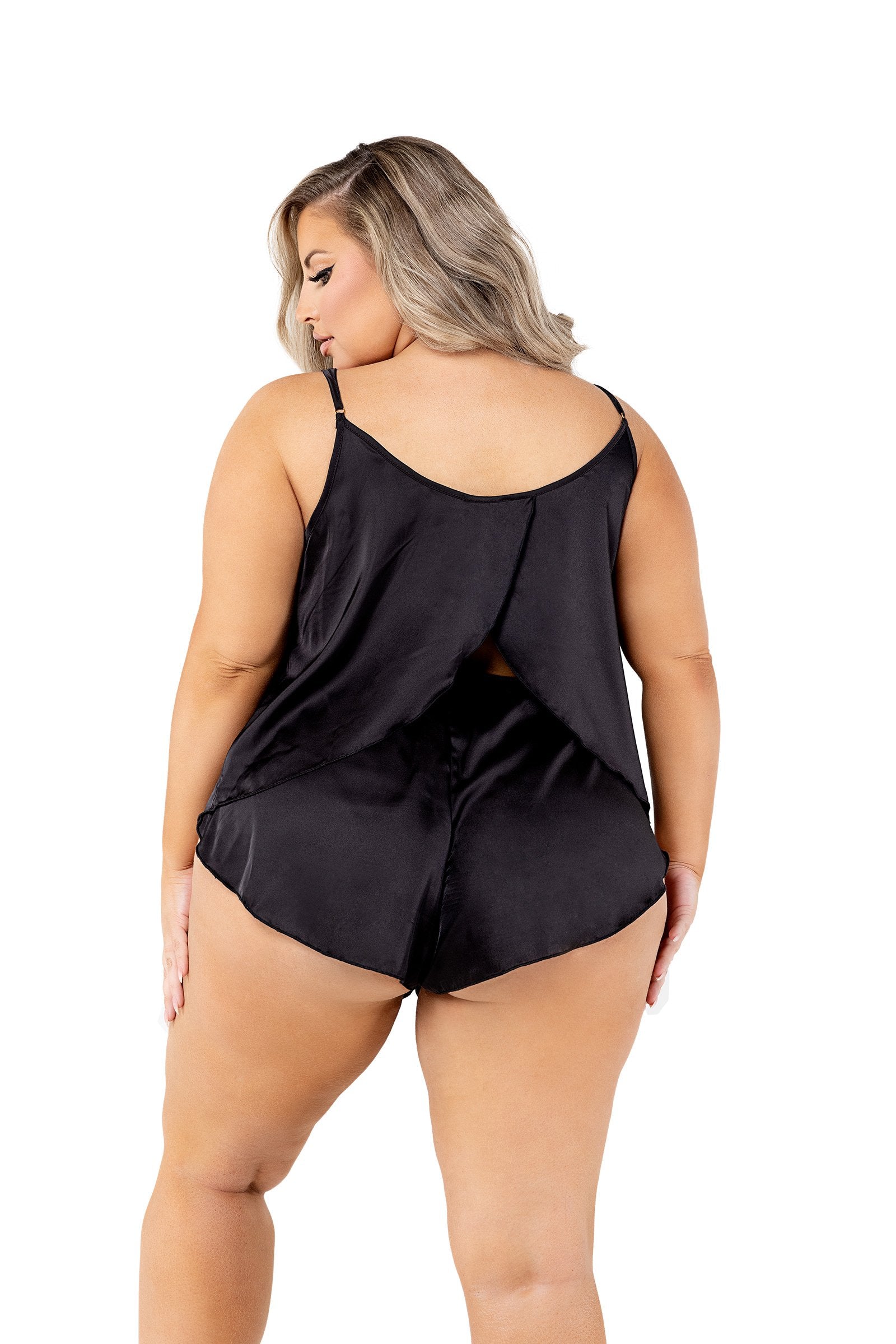 2PC Soft Satin Tulip Short Set - DestGlow