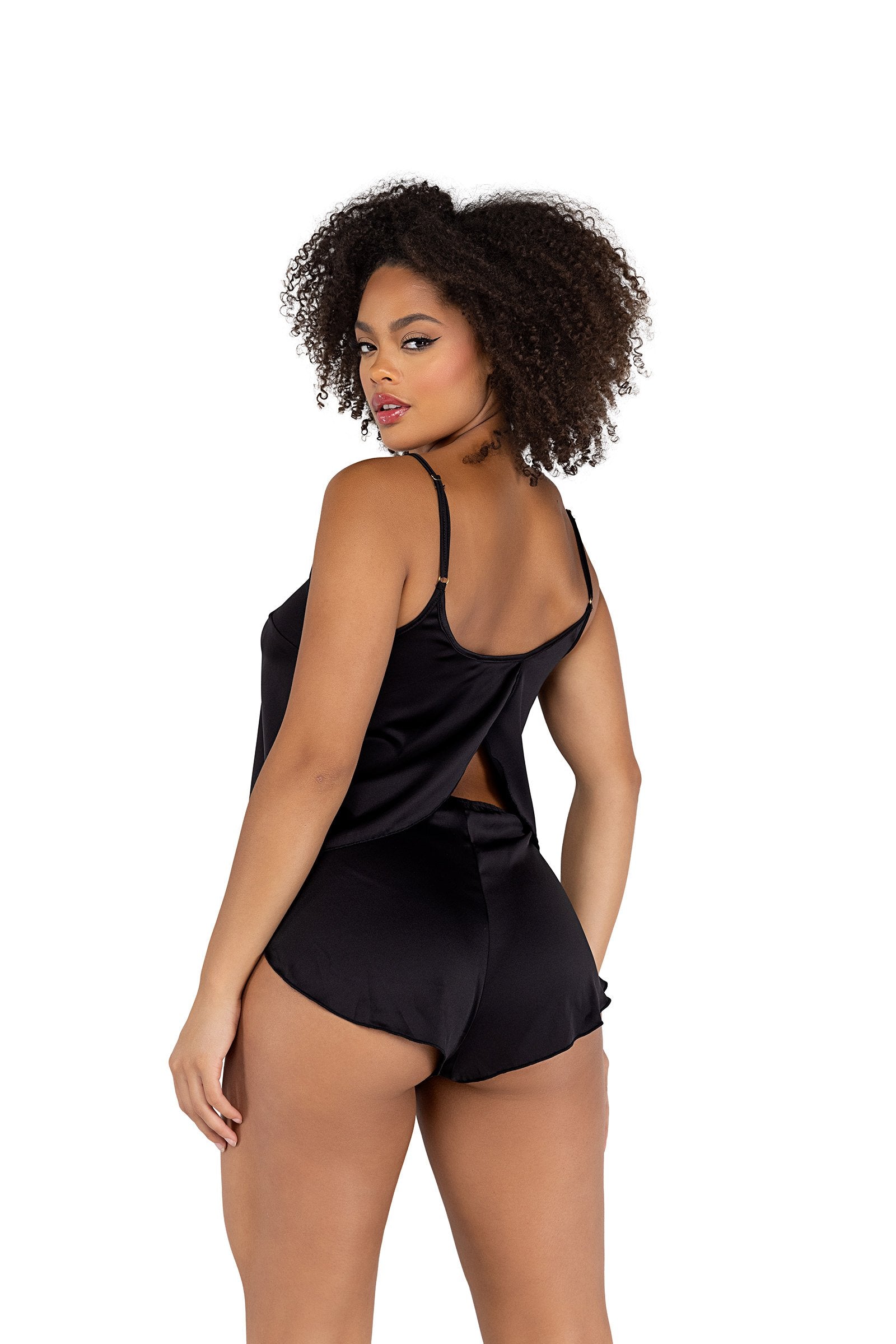 2PC Soft Satin Tulip Short Set - DestGlow