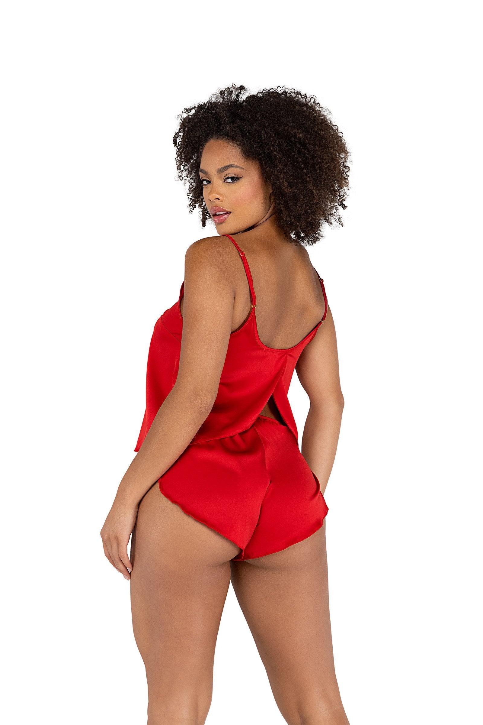 2PC Soft Satin Tulip Short Set - DestGlow