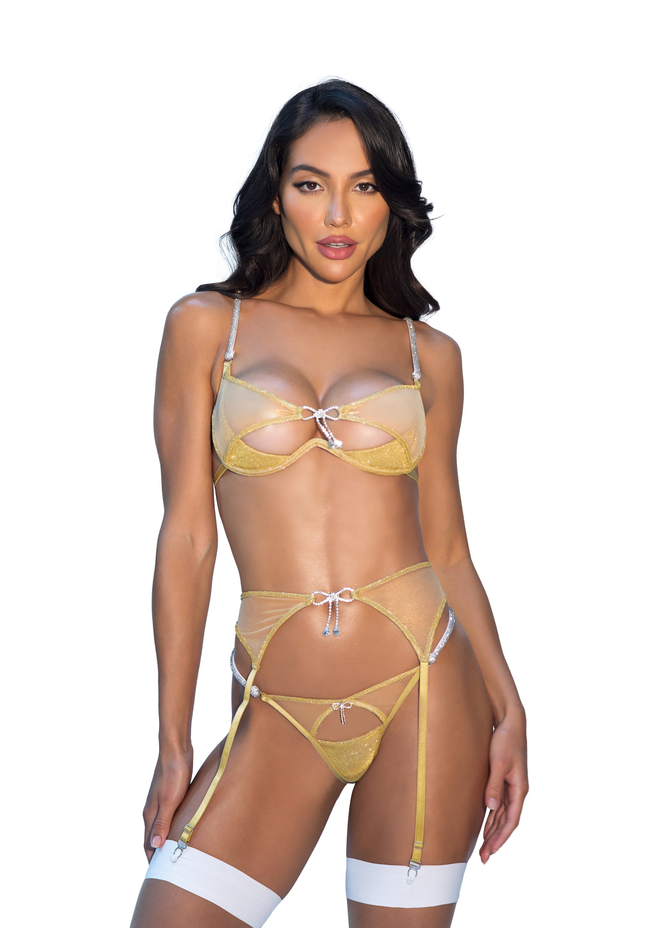 Gilded Beauty 3-Piece Garter Set by Rave Fix