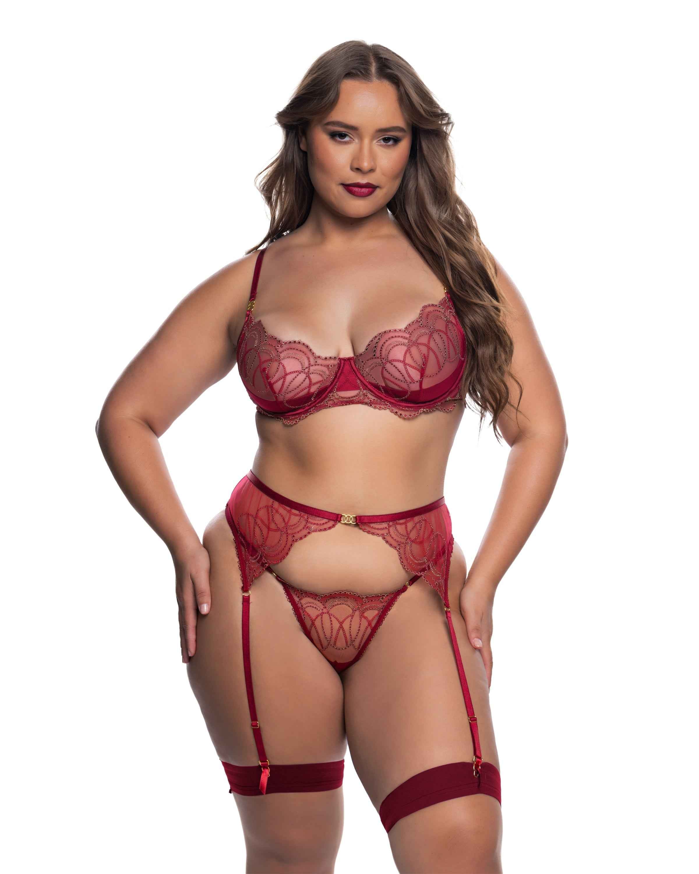 Beaded Belle 3-Piece Garter Set