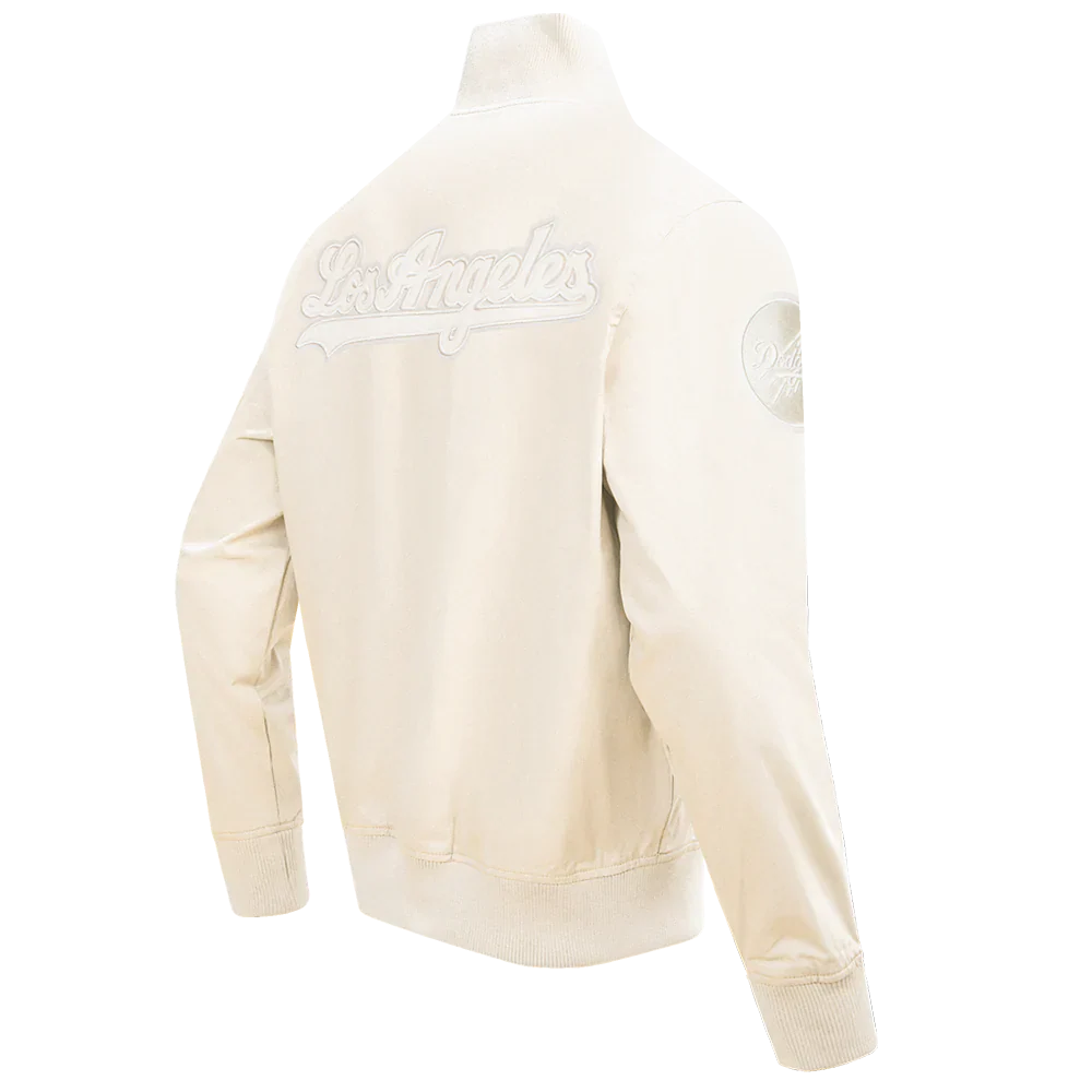 Pro Standard Los Angeles Dodgers Neutral Twill Jacket - Eggshell by Denim Exchange