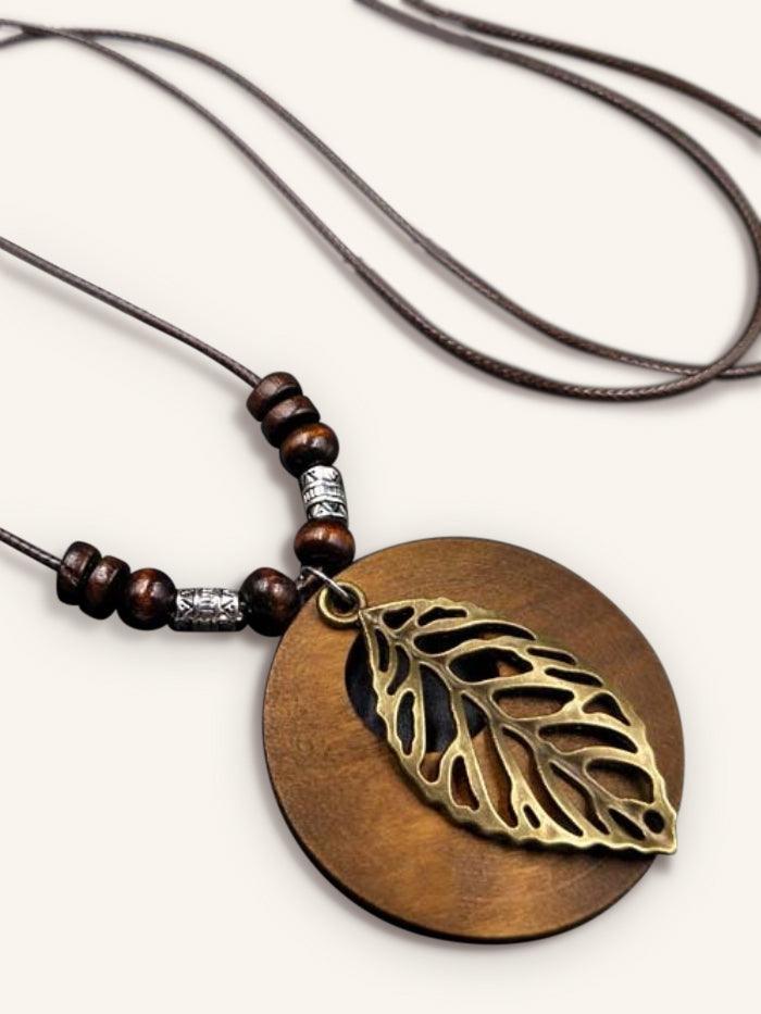 Retro Chic Linen Drape Necklace LOLA by LINTICO