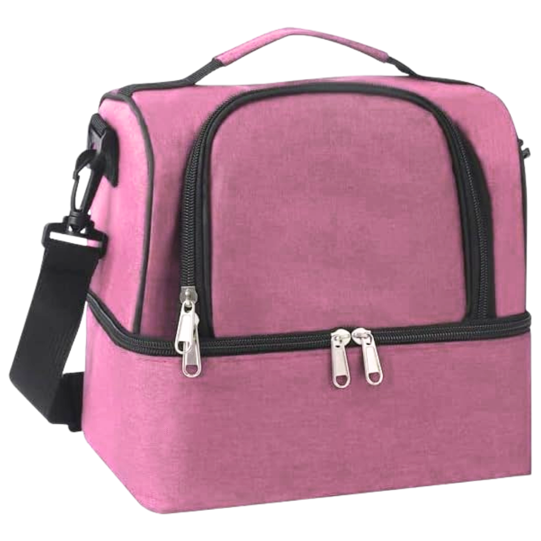 Lonchera Insulada con Dos Compartimientos – Rosa DestGlow