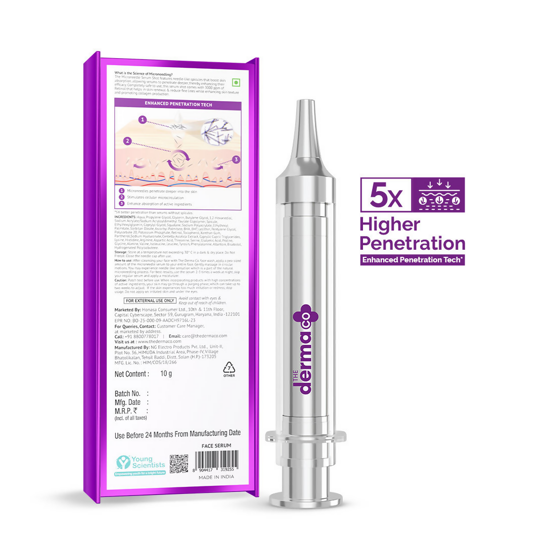 The Derma Co 3000 PPM Retinol Microneedle Serum Shot