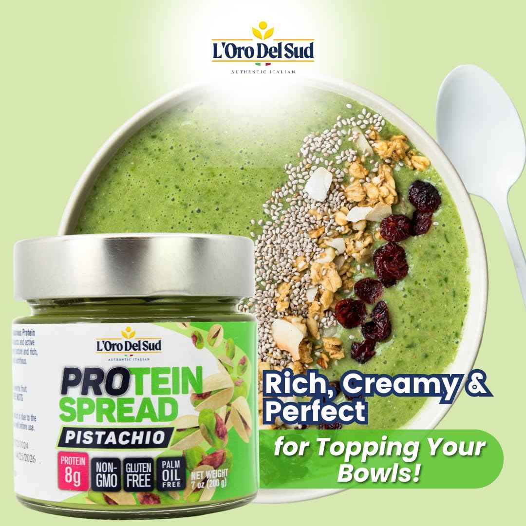 LOro Del Sud, Pistachio Protein Butter Spread, 7oz (200g)