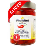 L'Oro Del Sud, Sliced Calabrian Chili Peppers, 9.8 oz (280 g)