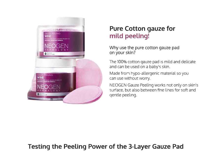 NEOGEN Dermalogy Bio-Peel Gauze Peeling Wine