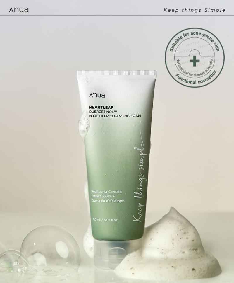 ANUA Heartleaf Quercetinol Pore Deep Cleansing Foam by AsiaBeautyMall