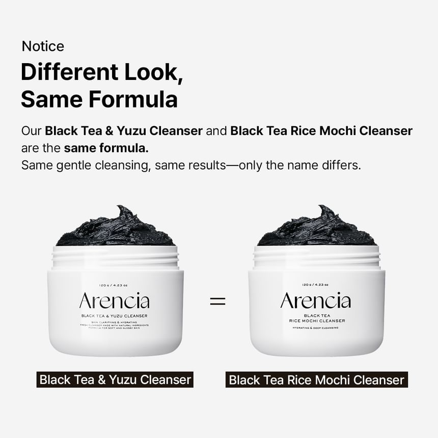 Arencia Black Tea & Yuzu Rice Mochi Cleanser DestGlow