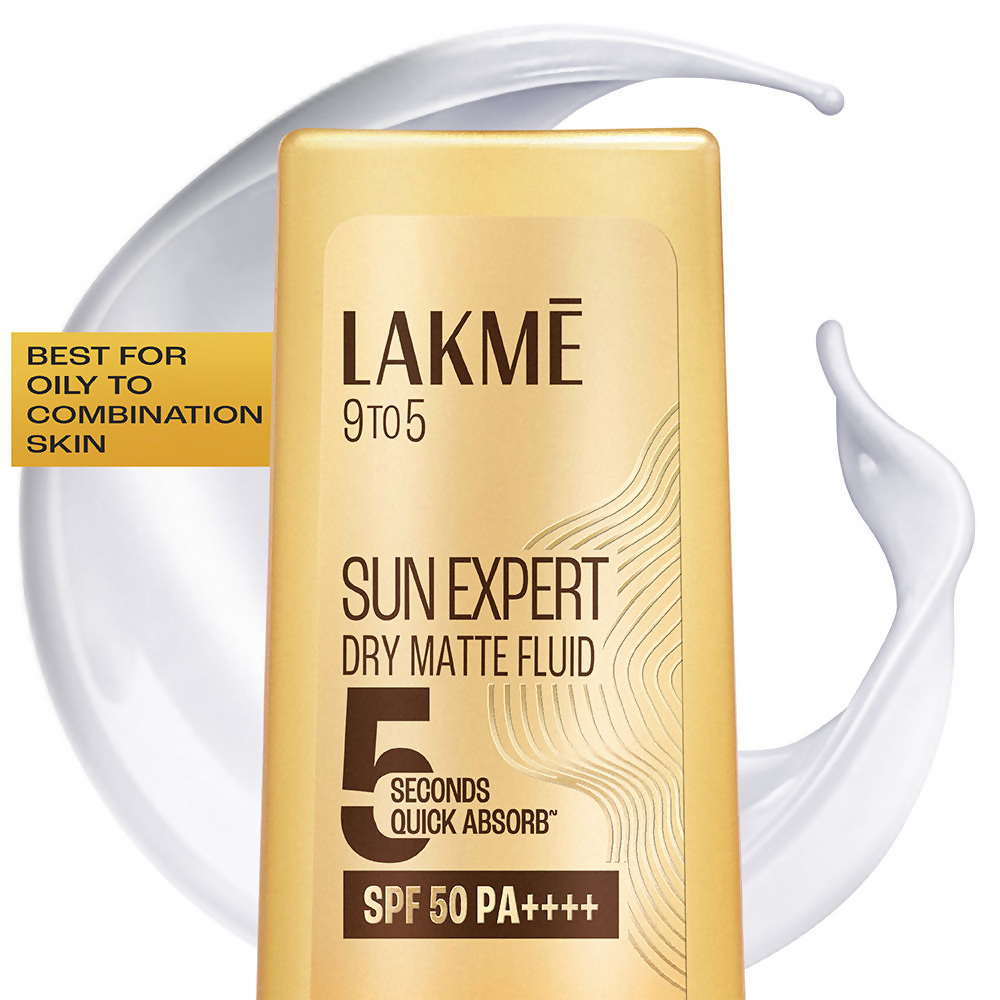 Lakme Sun Expert Dry Matte Fluid SPF 50 PA++++ Sunscreen With 1% Niacinamide & Ceramide