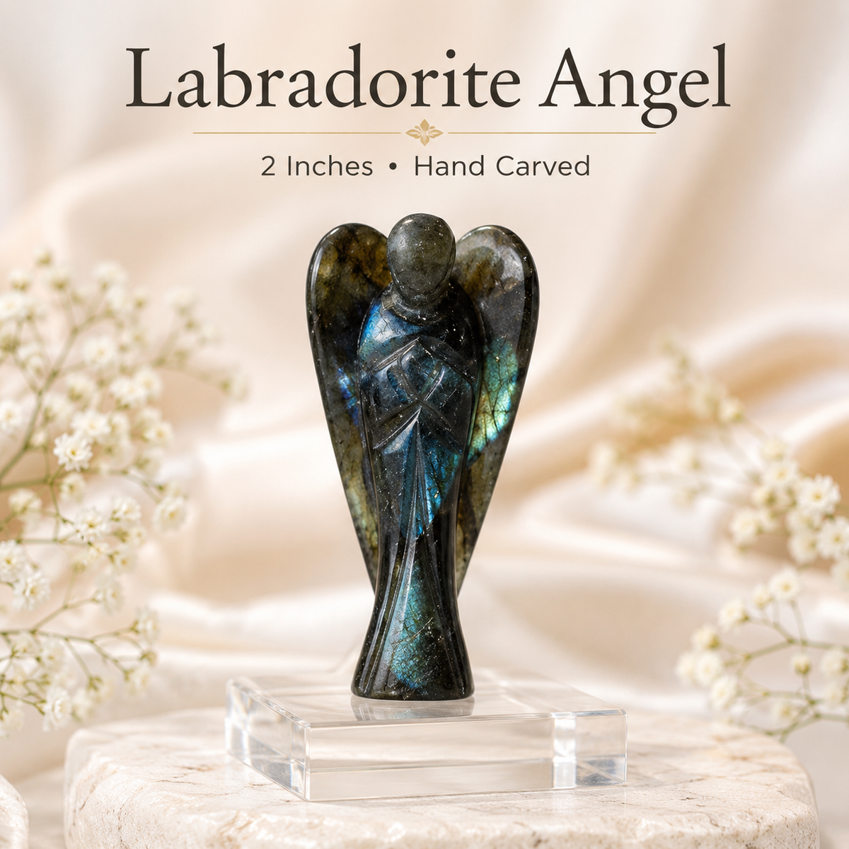 Labradorite Crystal Angel Pocket Guardian