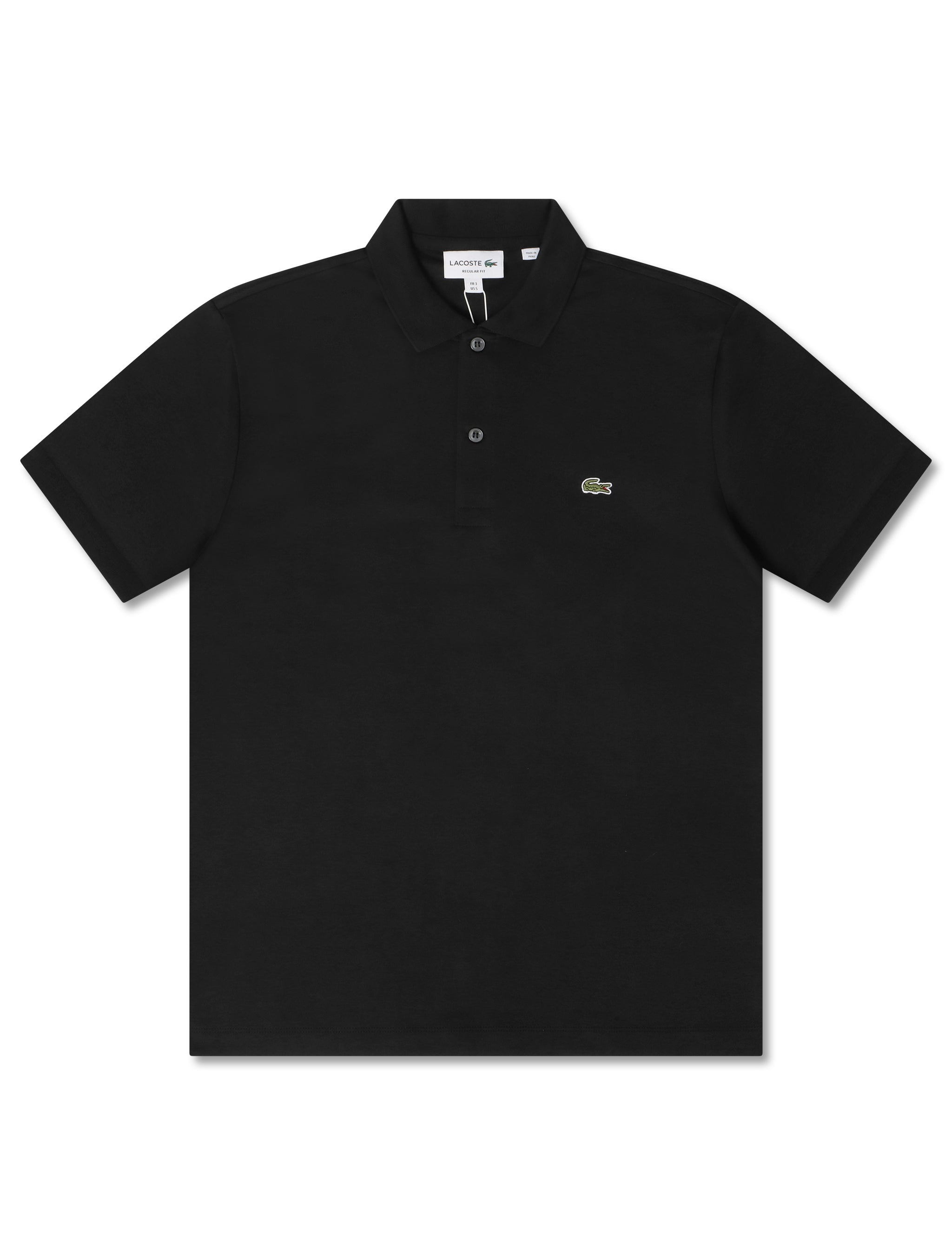 Lacoste Regular Fit Paris Soft Pima Polo - Black by Denim Exchange