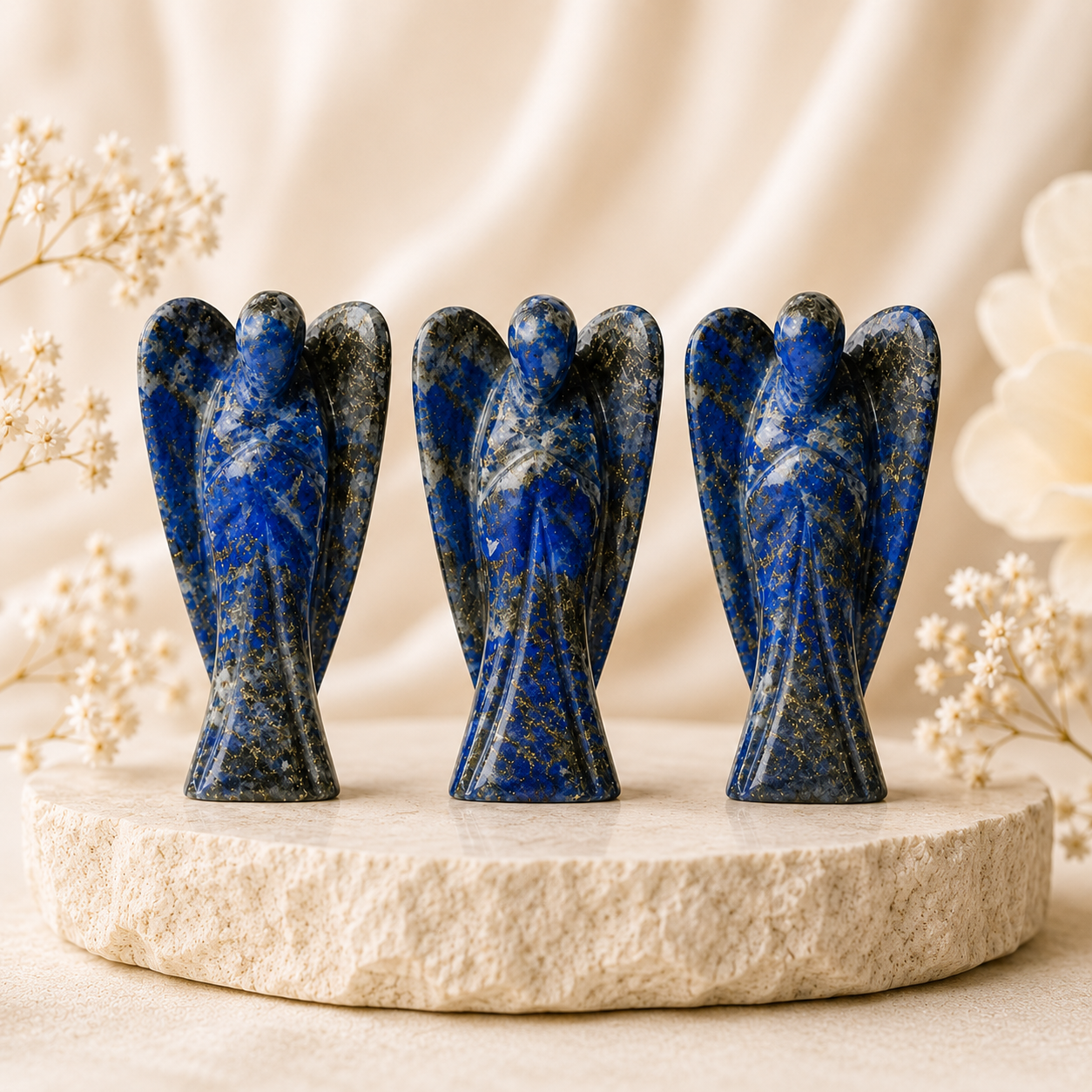 Lapis Lazuli Crystal Angel Pocket Guardian DestGlow