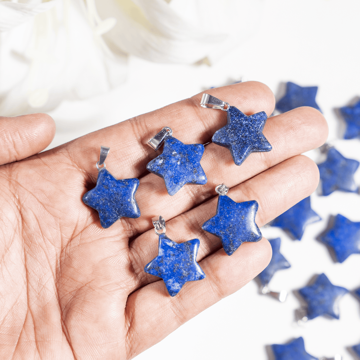 Lapis Lazuli Star Pendant Necklace – Natural Crystal Gemstone Jewelry DestGlow