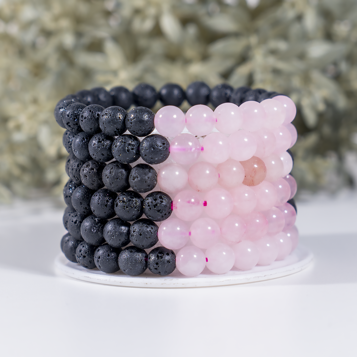 Lava Diffuser Bracelet, Lava with Rose Quartz Beads Diffuser Jewelry, Aromatherapy, Essential Oil Bracelet, Spiritual Gift, Yoga Gift for Her, DestGlow