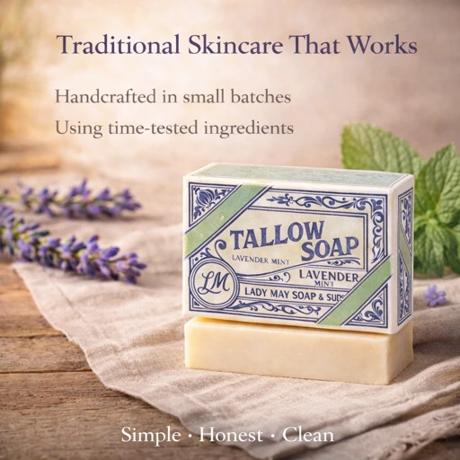 Lavender Tallow Gift Set - Premium Relaxation Bundle | Skincare, Candle & Soap by Lady May Tallow