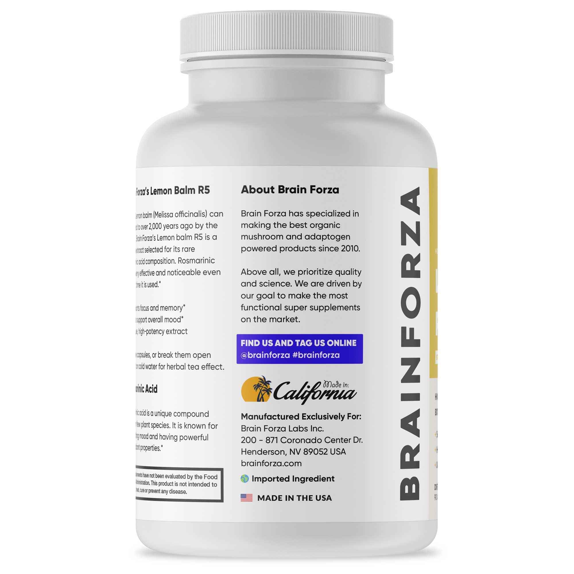 Lemon Balm R5 Extract, 90 Capsules