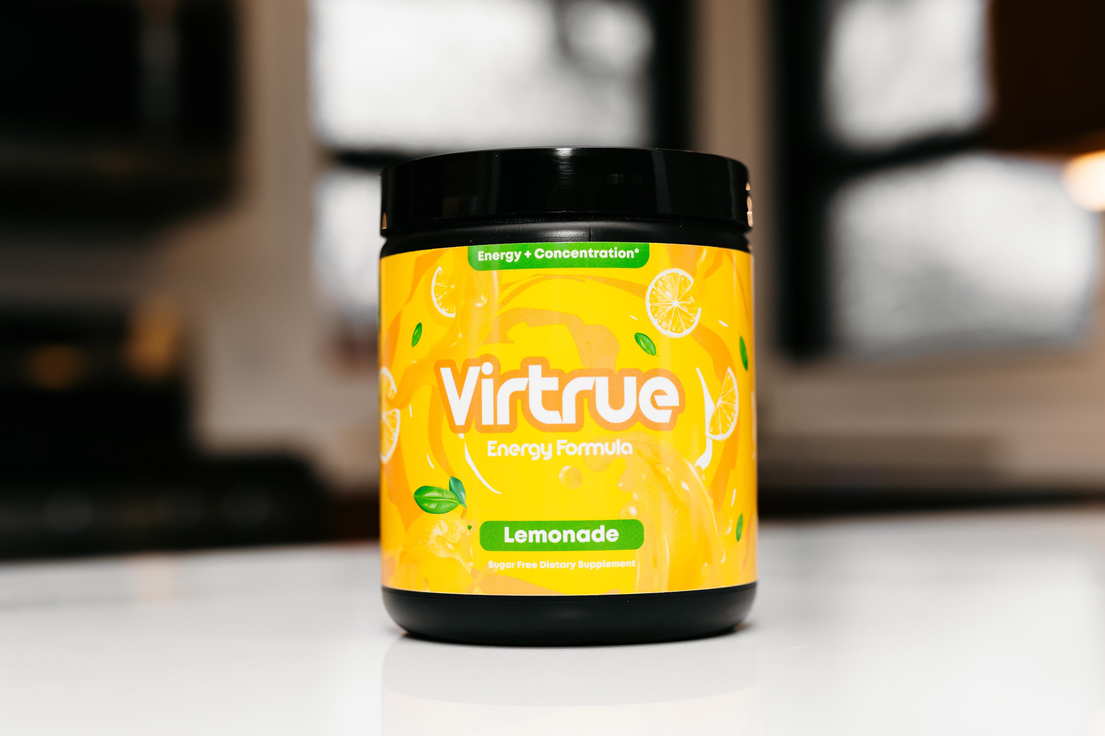 Lemonade Pre-Workout Energy Powder + Focus Boost & Hydration | Sugar Free by Virtrue