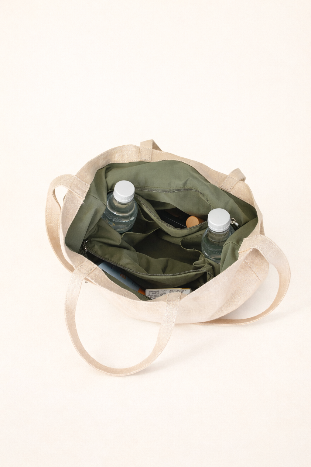 Lightweight Ramie Canvas Large Tote Bag DestGlow