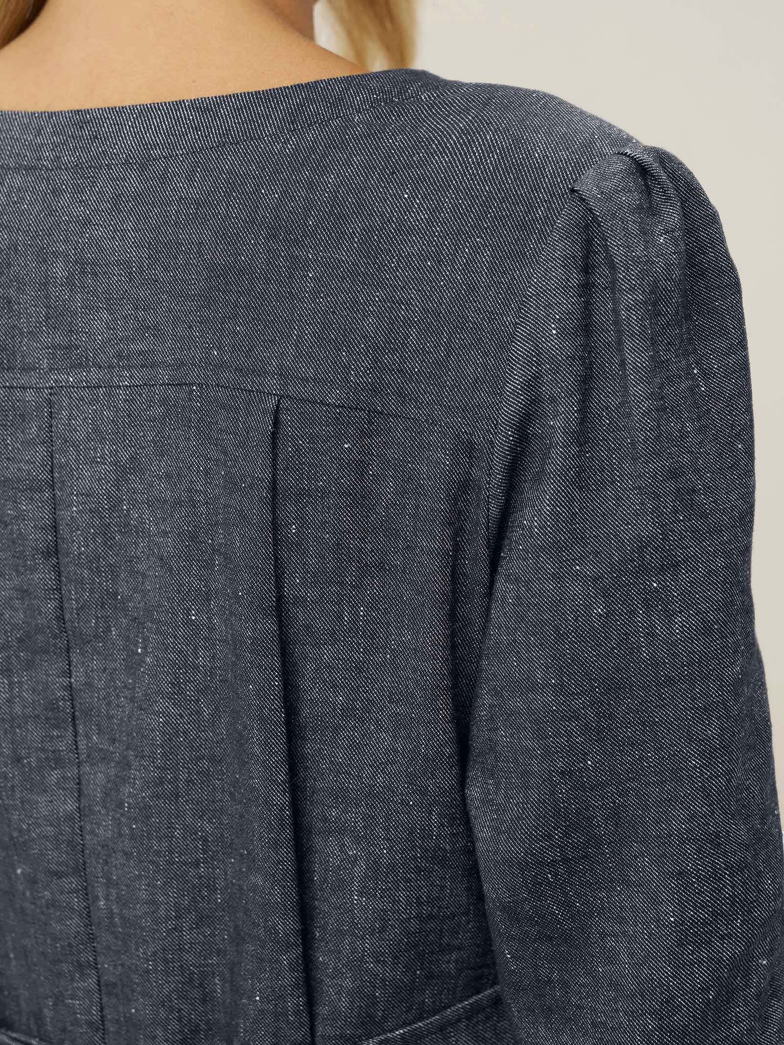 Linen Denim Texture Jacket Dress HANNAH by LINTICO