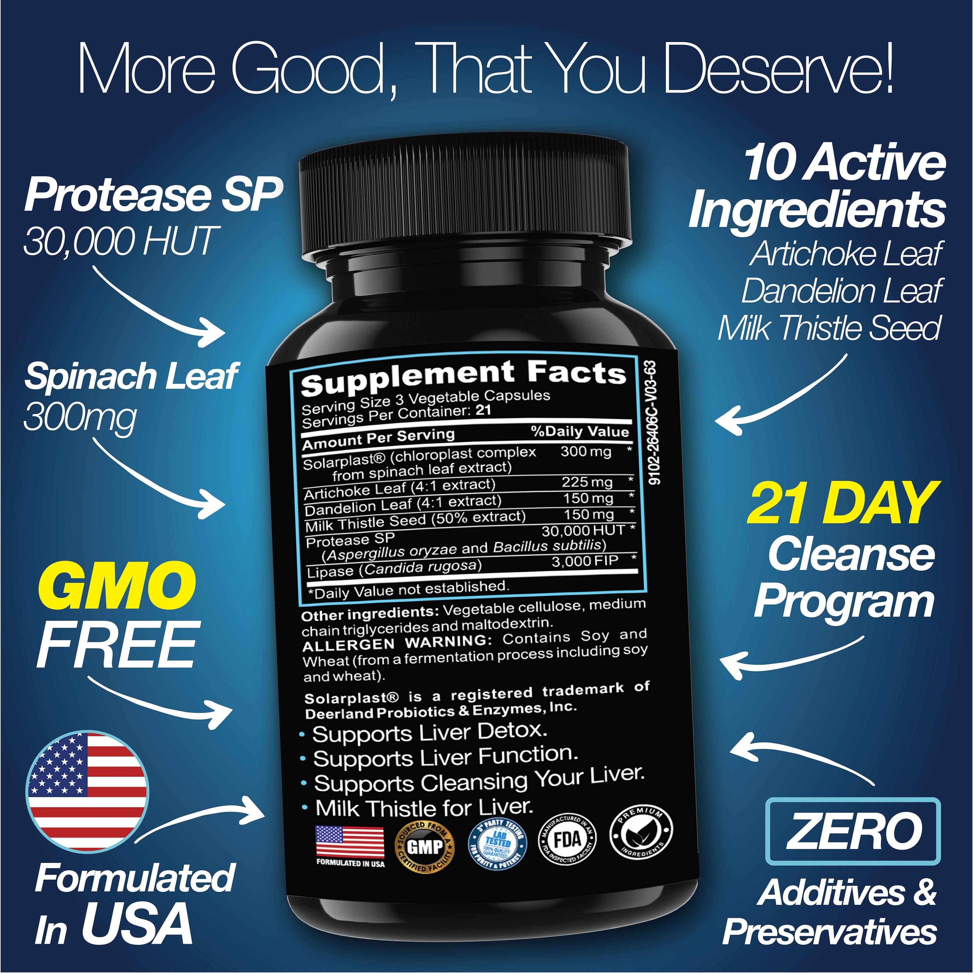 Liver Cleanse Detox & Repair - 21 Day Cleanse - Natural Liver Support Supplement with Milk Thistle