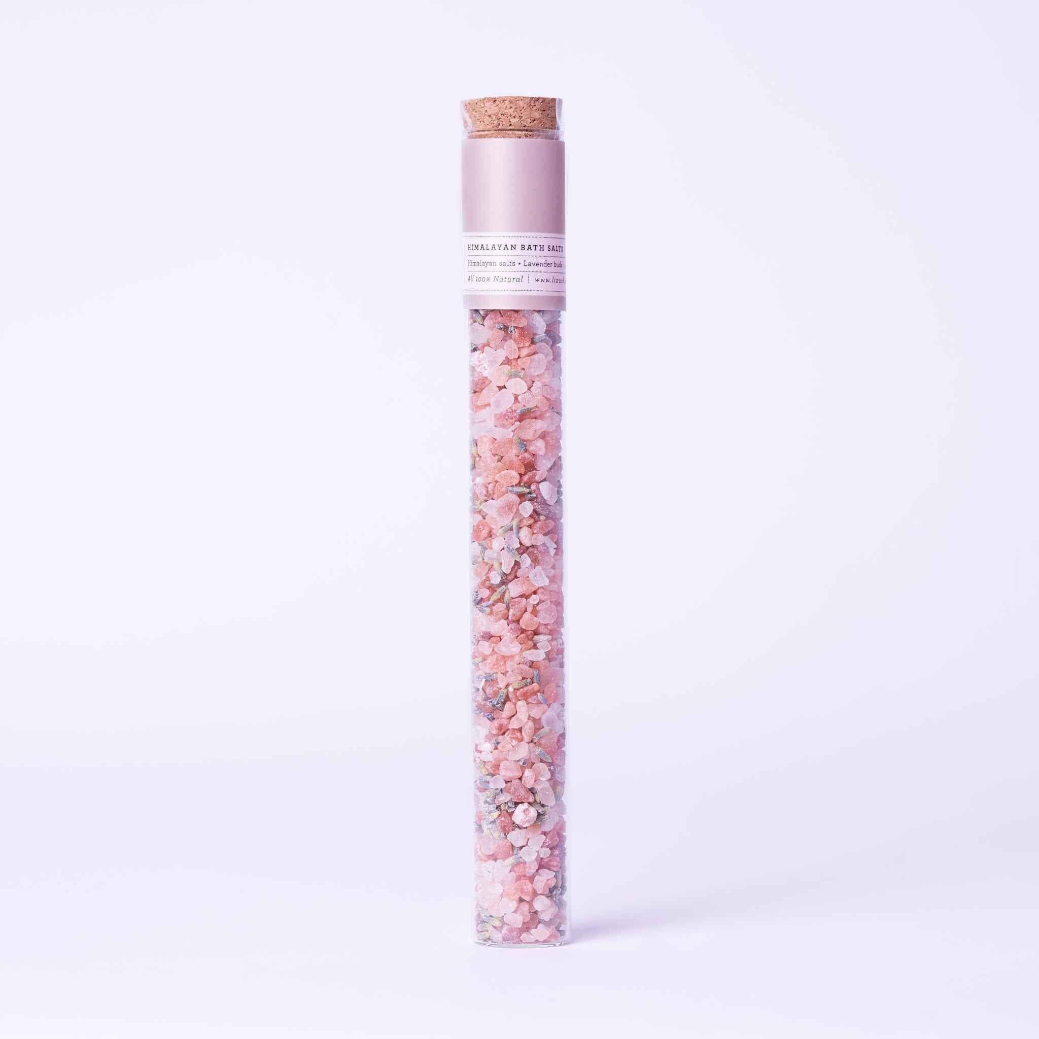 Natural Bath Salts Gift set in 8 Glass Tubes, Luxurious Bath Experience