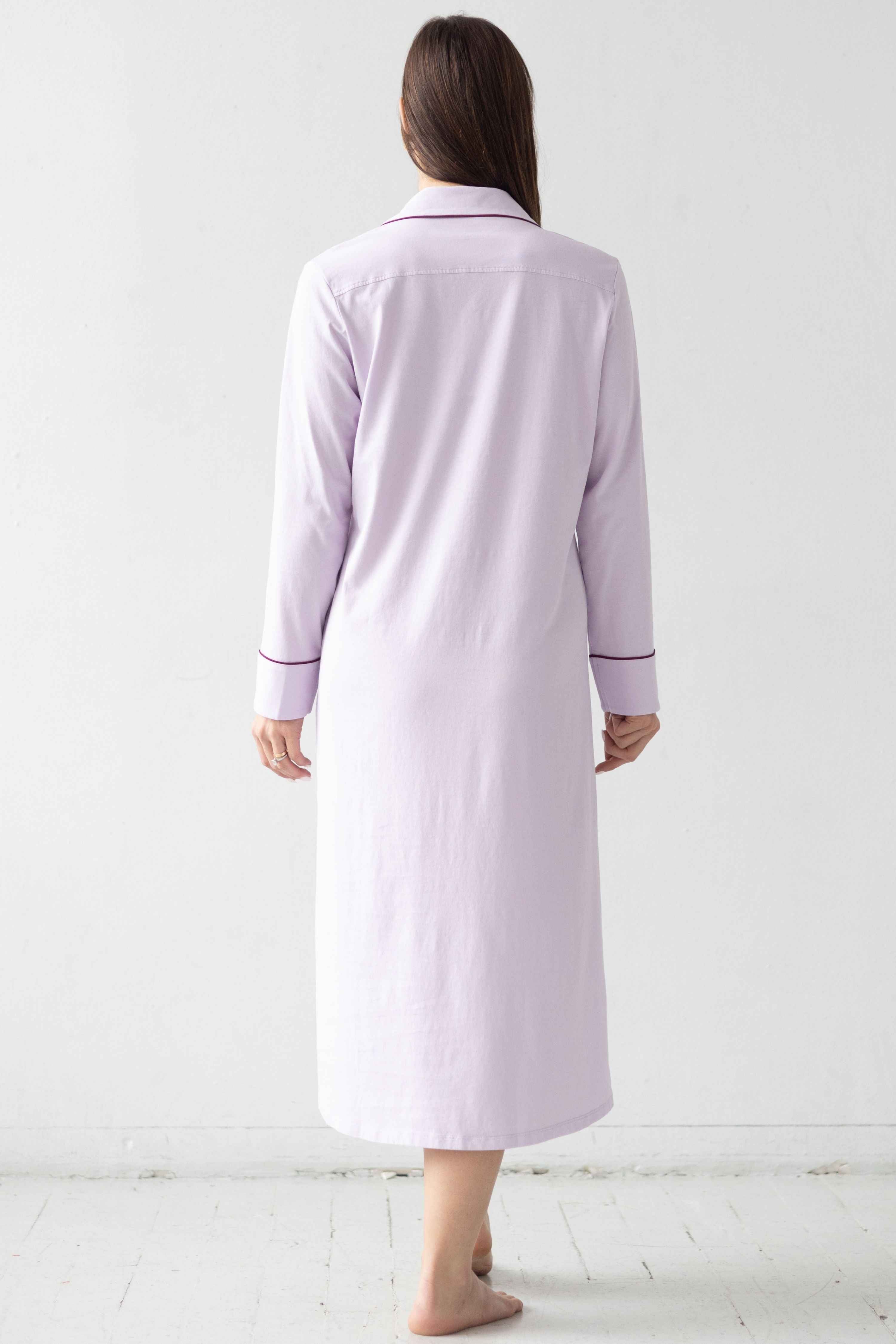 Long Sleep Shirt in Pima Cotton