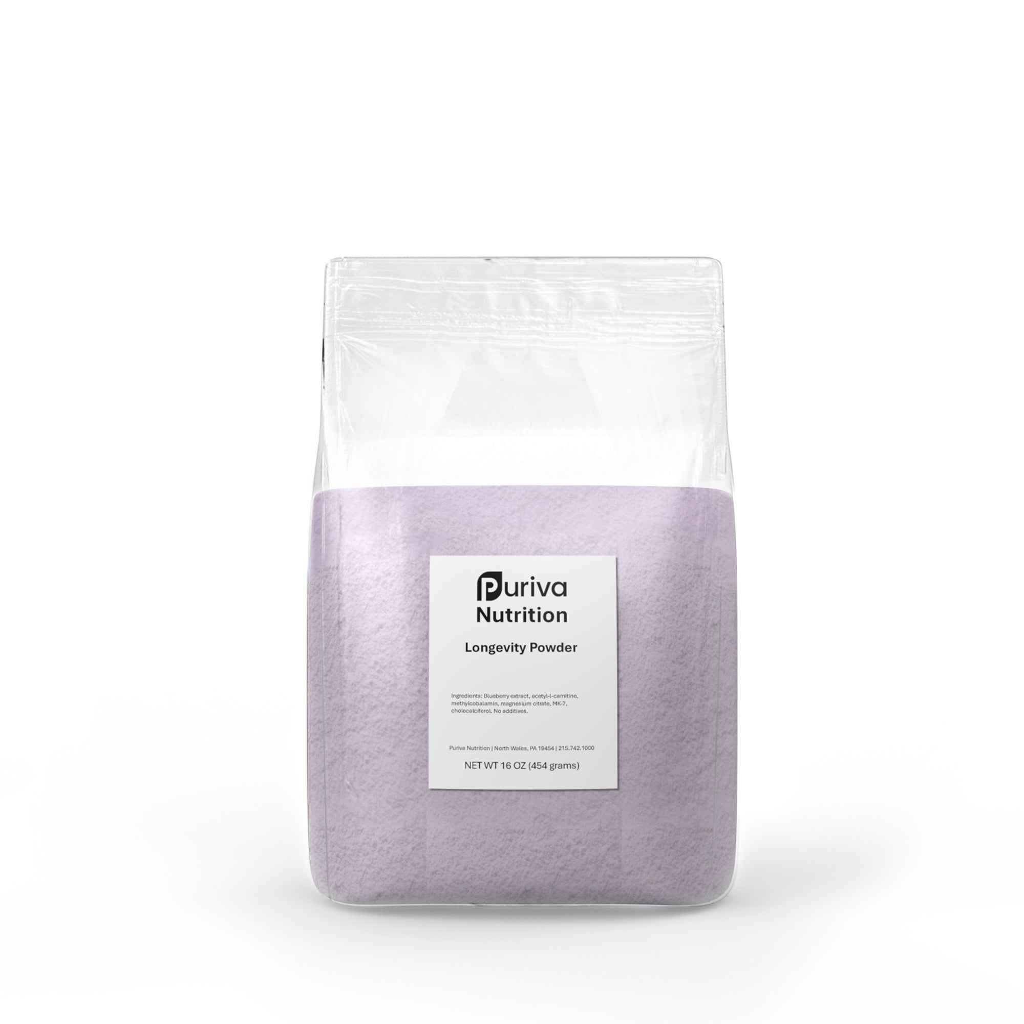 Longevity powder, 1 pound, by Puriva Nutrition